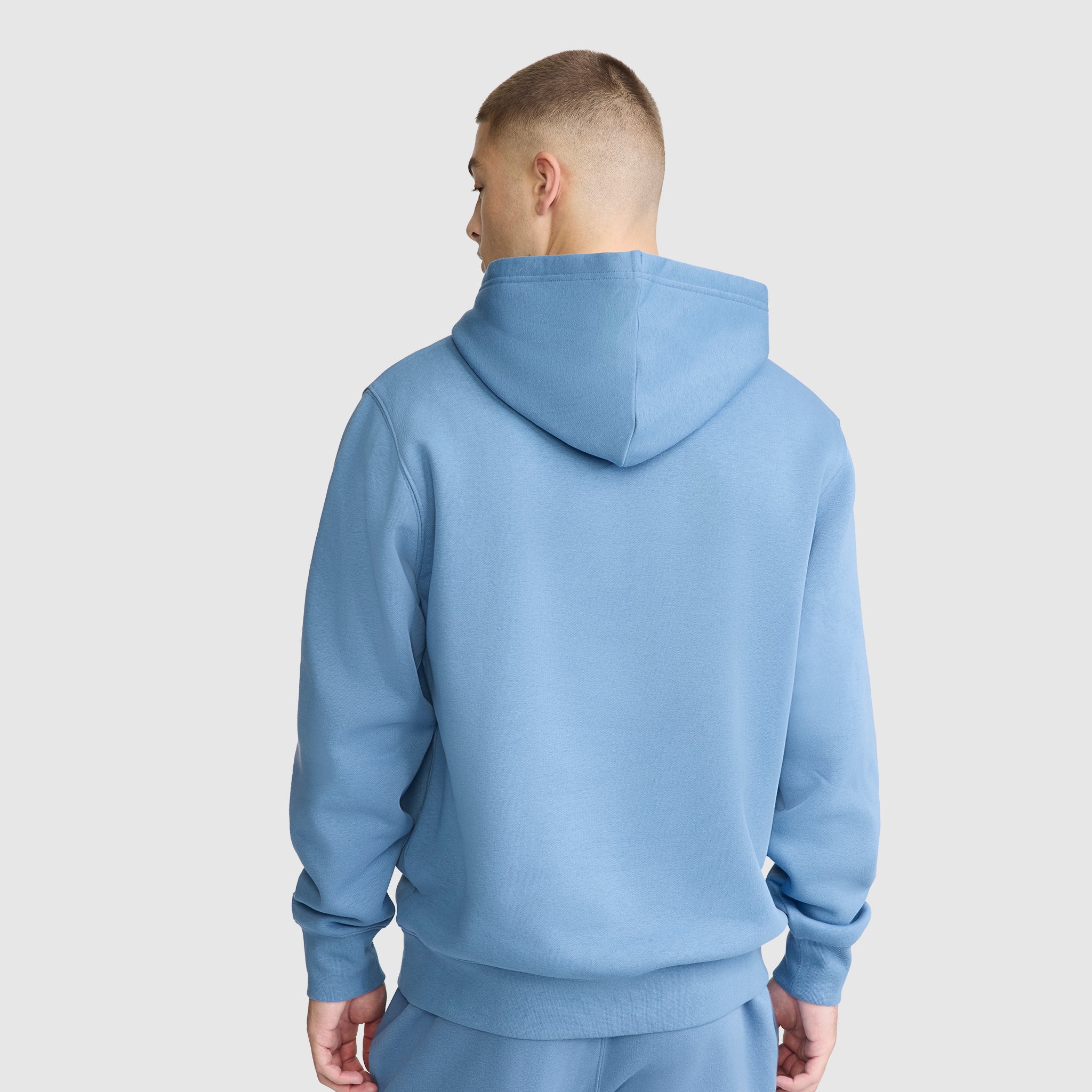 Champion Powerblend Hoodie C Logo sweat à capuche bleu riviera