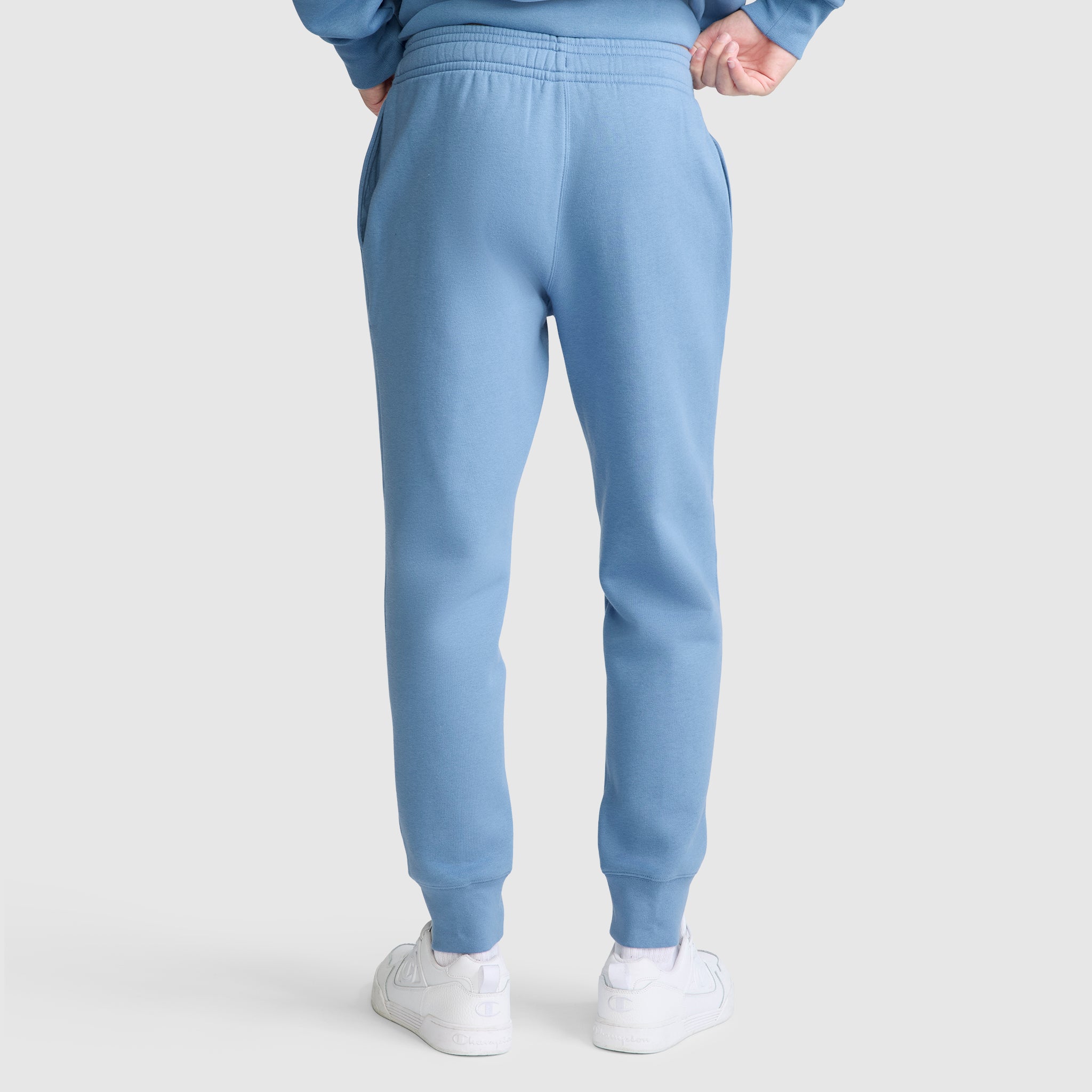 Champion Powerblend Joggers C Logo jogging bleu clair coton