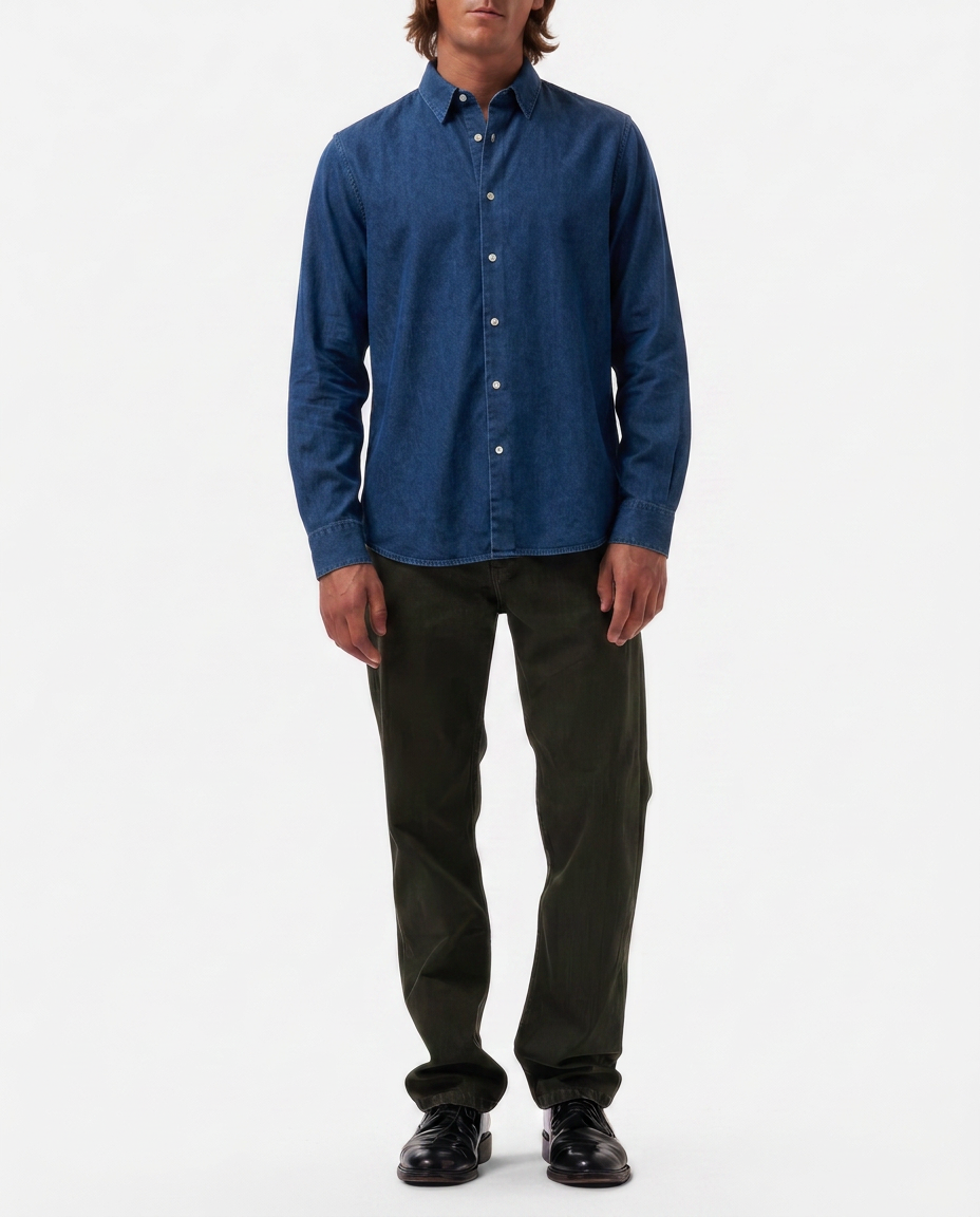 LAFAURIE VALENTIN chemise denim brut coton coupe droite