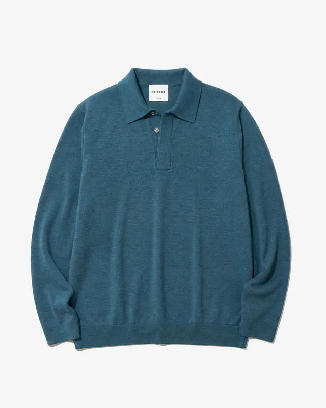 LAFAURIE ALESSIO polo bleu Lazuli laine mérinos homme S-XXL