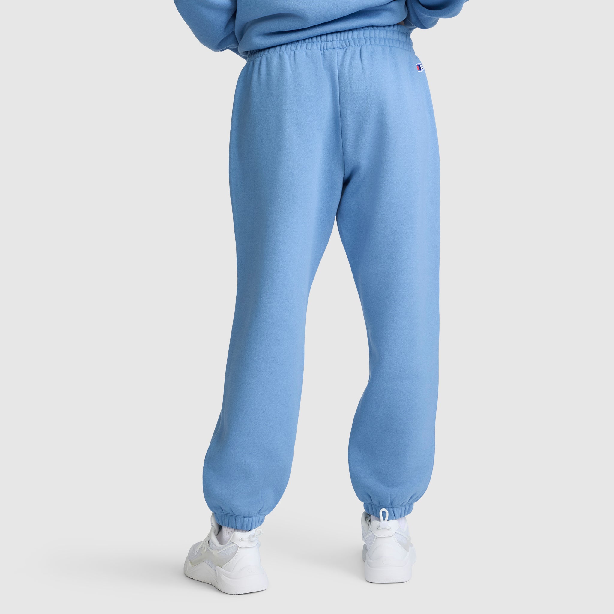 Champion Powerblend Oversized Sweatpants C Logo jogging femme Bleu Riviera