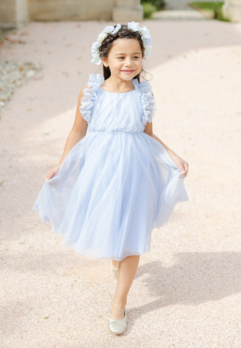 Le Jour de Notre Oui Scarlett robe fille bleu ciel