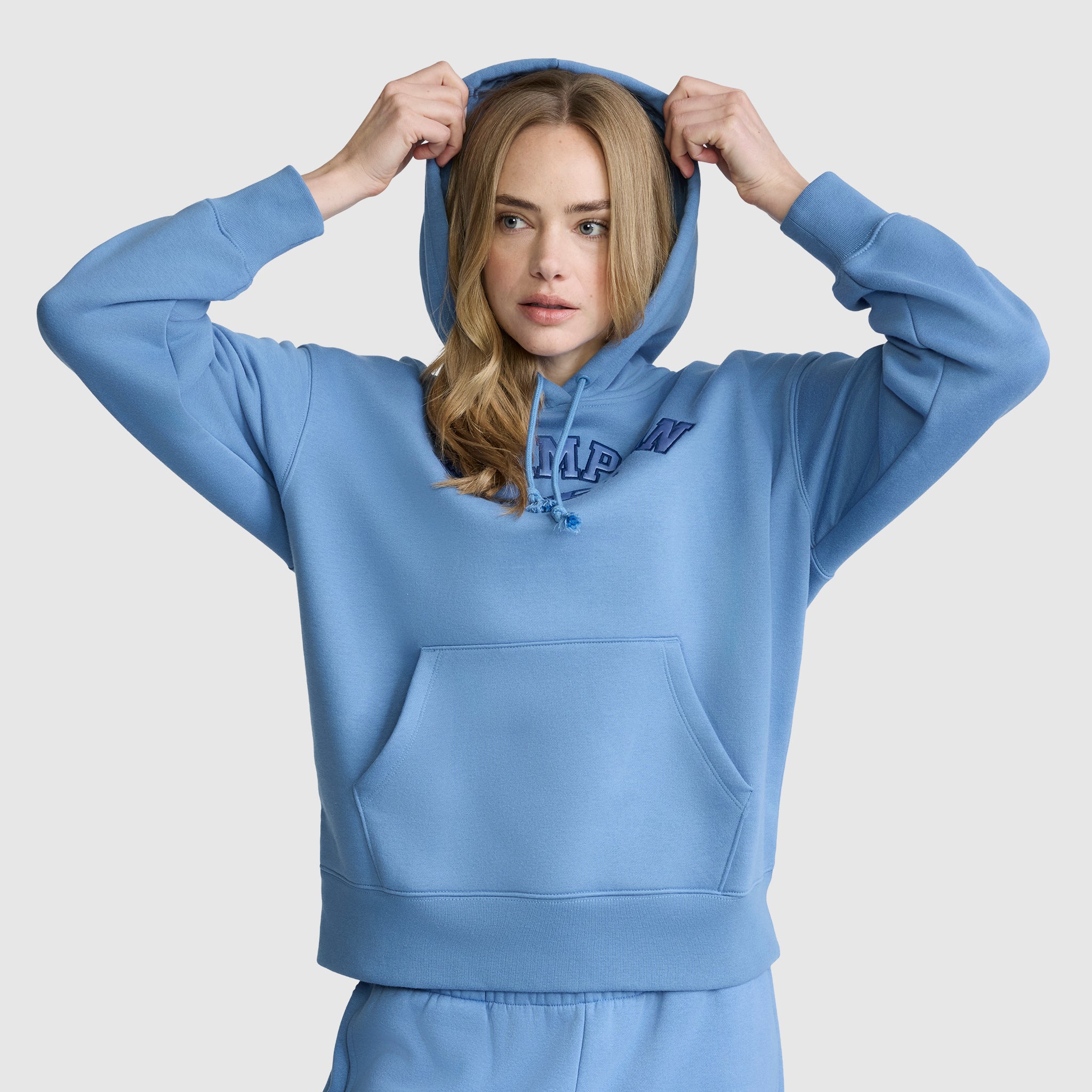 Champion Fleece Hoodie Satin Applique sweat à capuche Riviera