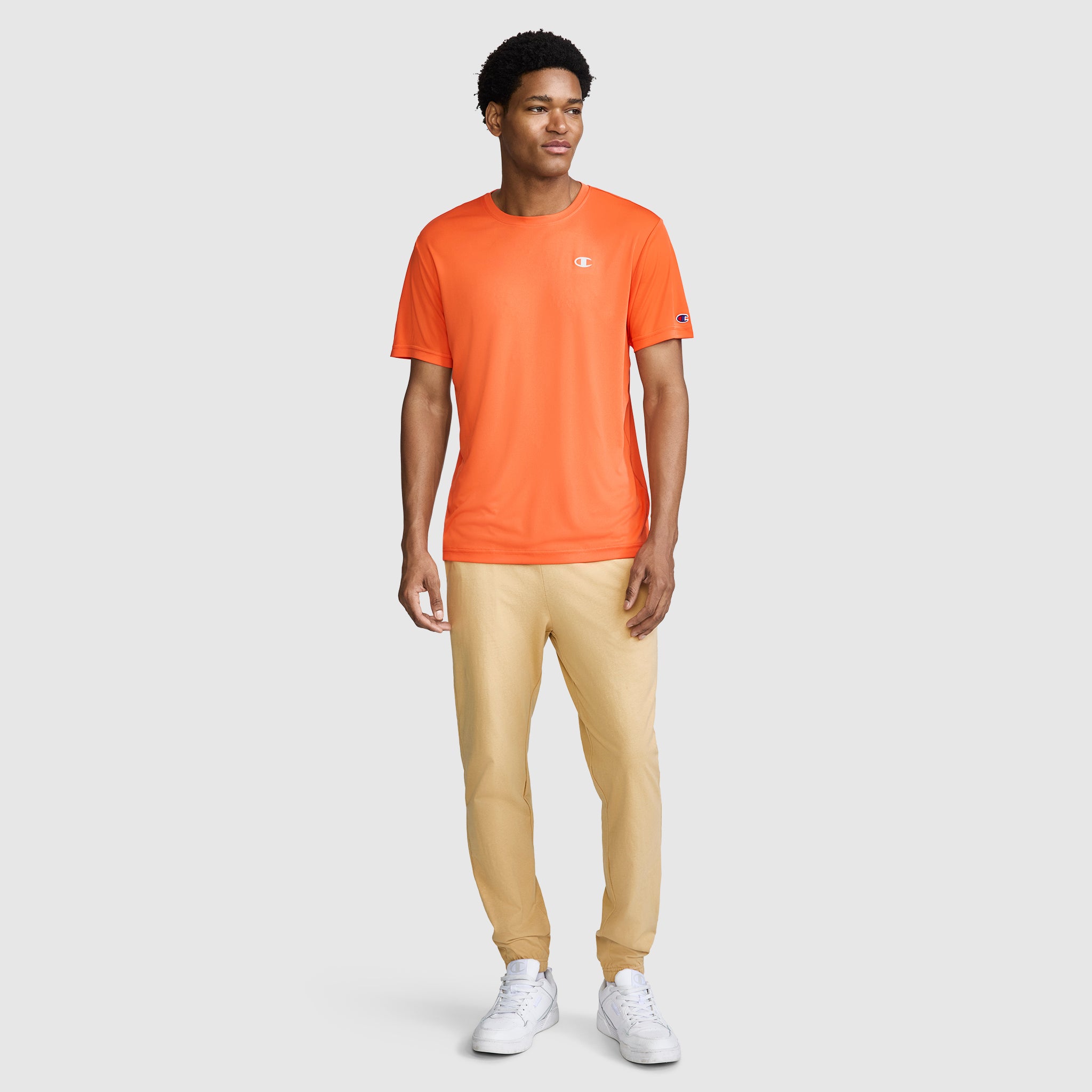 Champion Sport T-Shirt Reflective C Logo tee-shirt homme Tiger Lilly orange