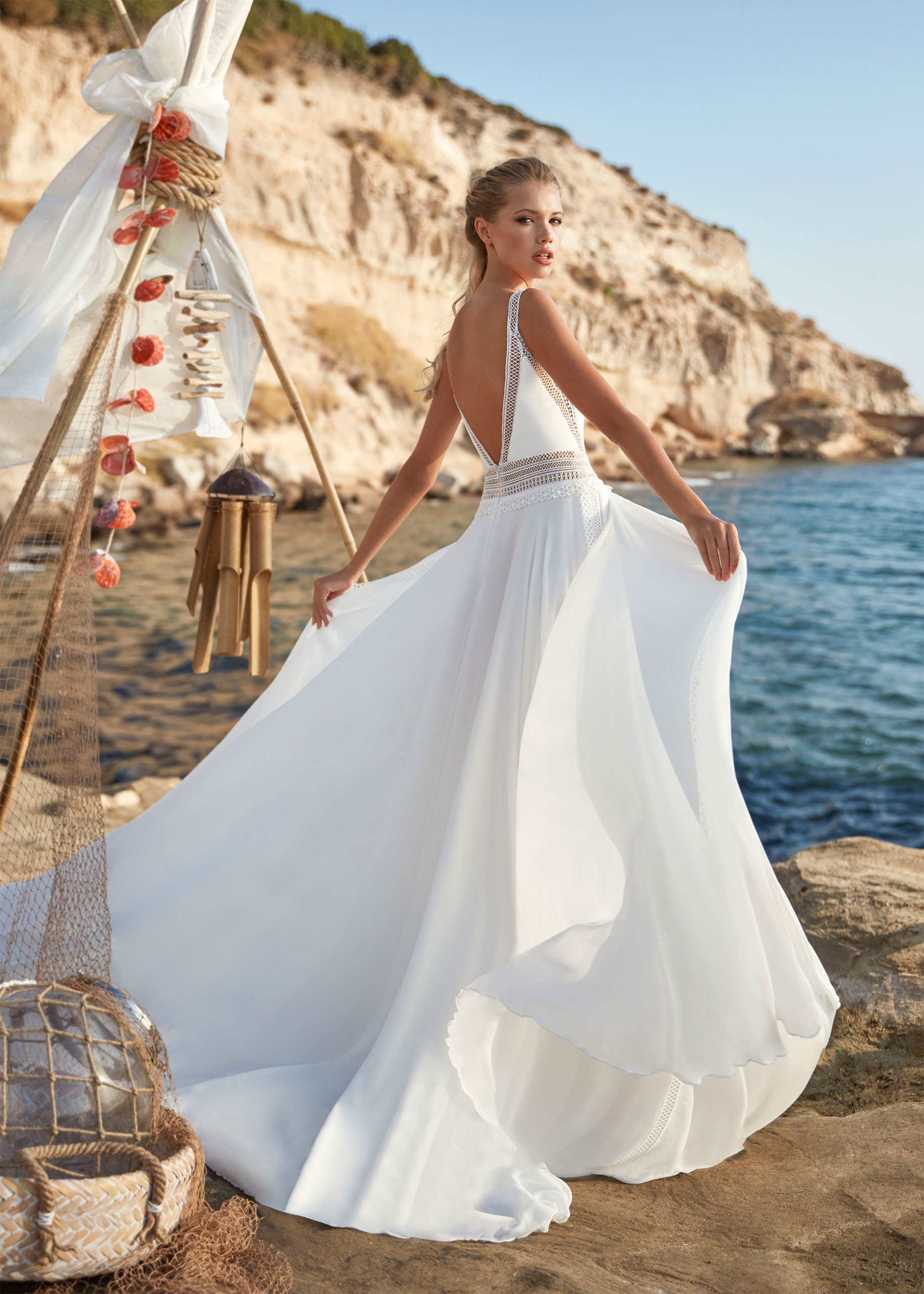 Hervé Paris Boho Destination Vernet robe de mariée blanche
