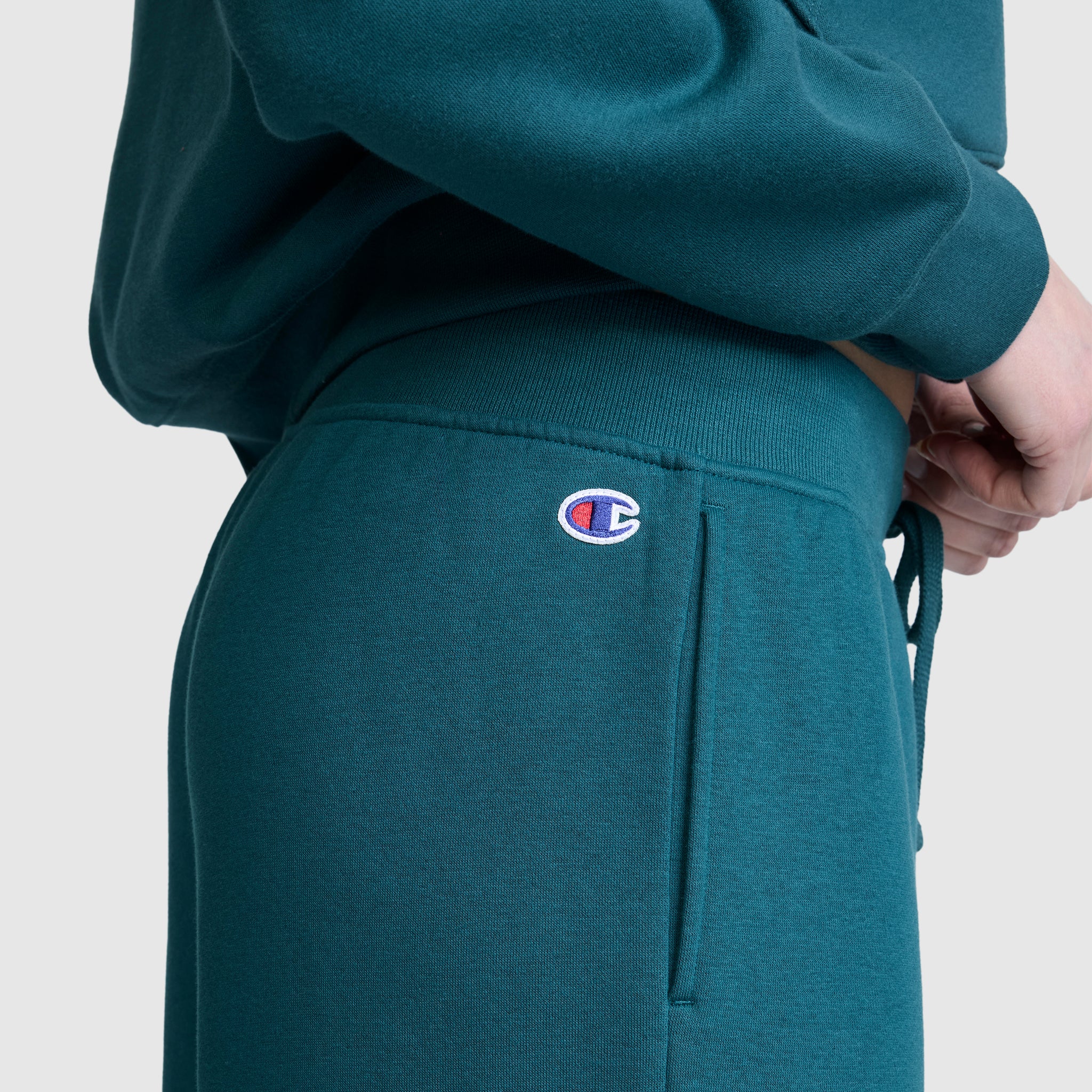 Champion Wide Leg Fleece pantalon jogging vert sarcelle molleton