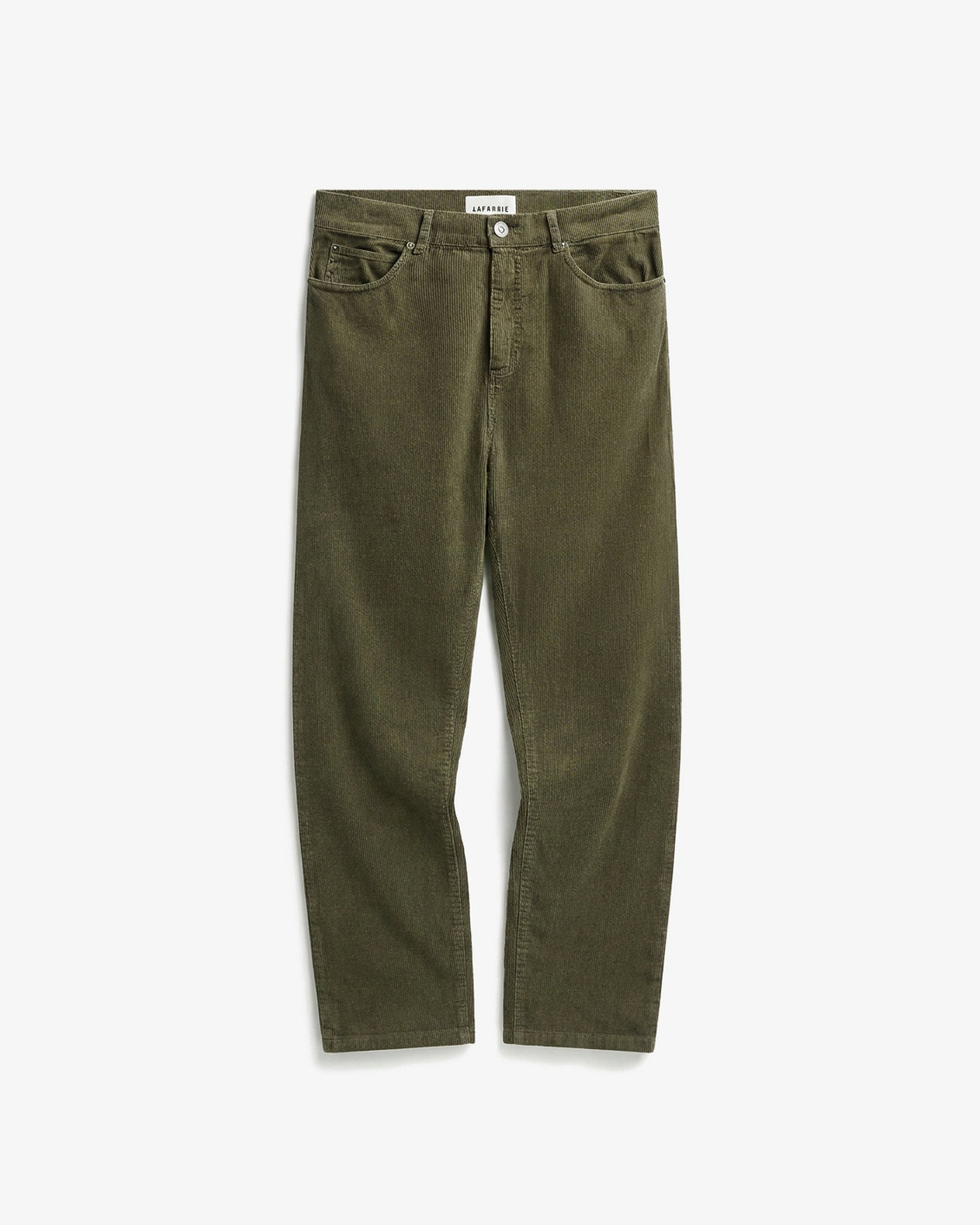 Lafaurie Dean pantalon velours homme vert mousse ajusté