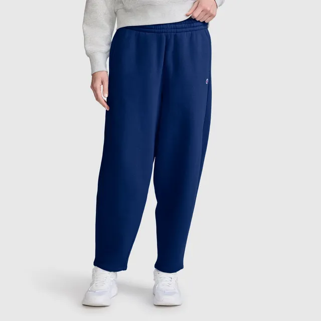 Champion Barrel Leg Pantalon Jogging Femme Bleu Coton