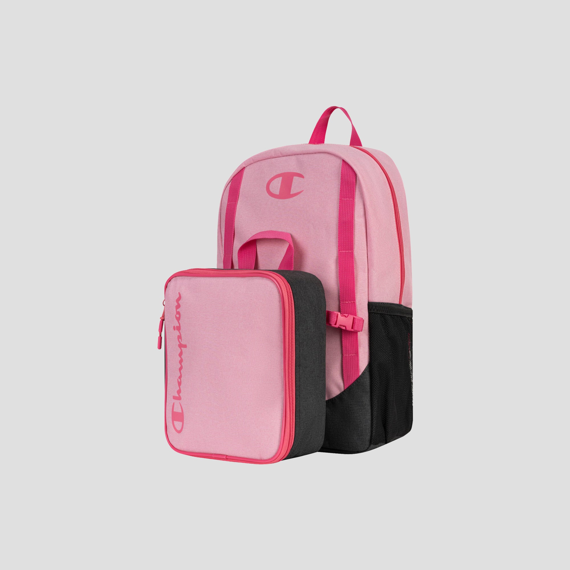 Champion Mode Lunch Kit sac à dos enfant rose gris avec lunch box