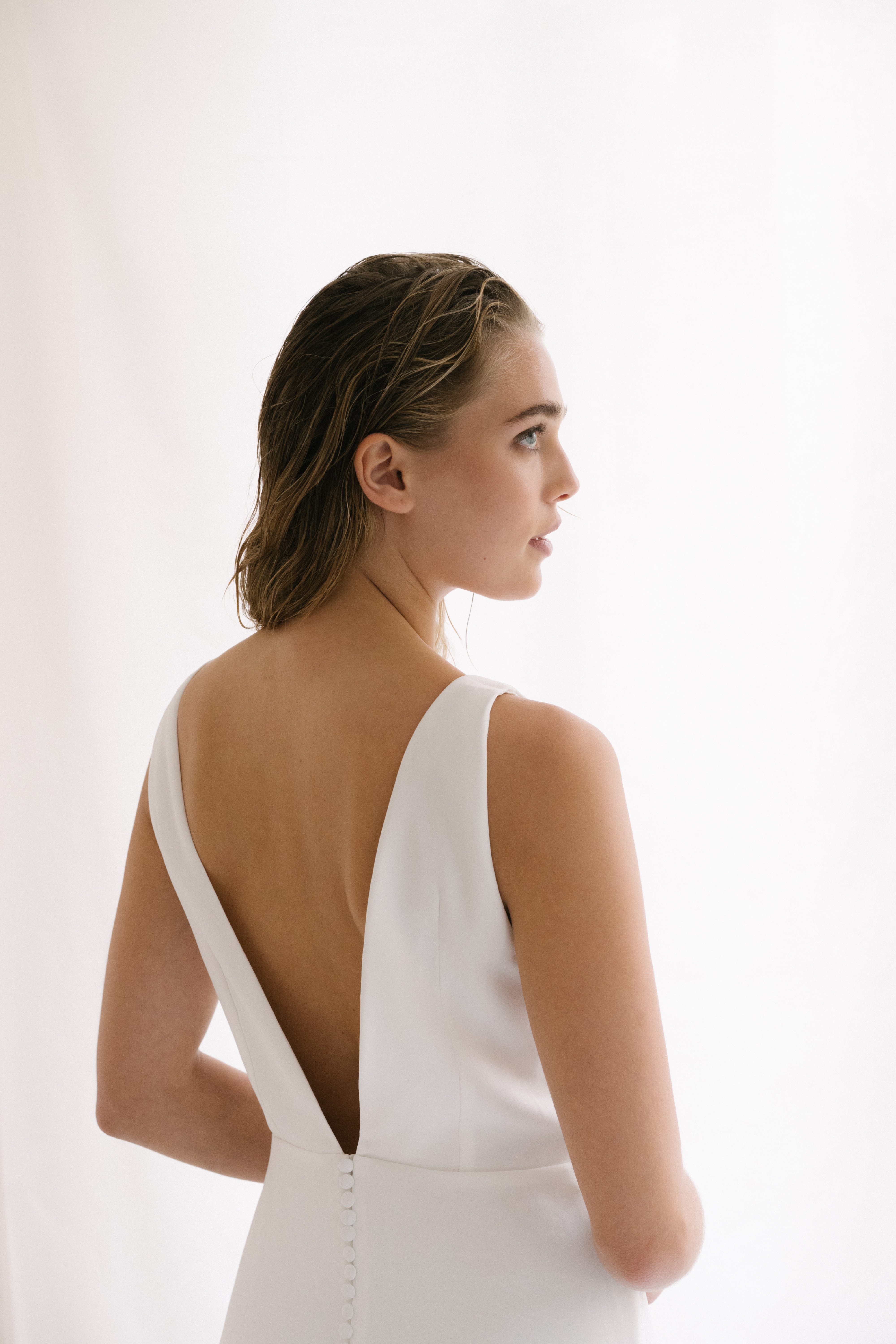 Maison Floret Sur-mesure Jens robe mariée crêpe fluide