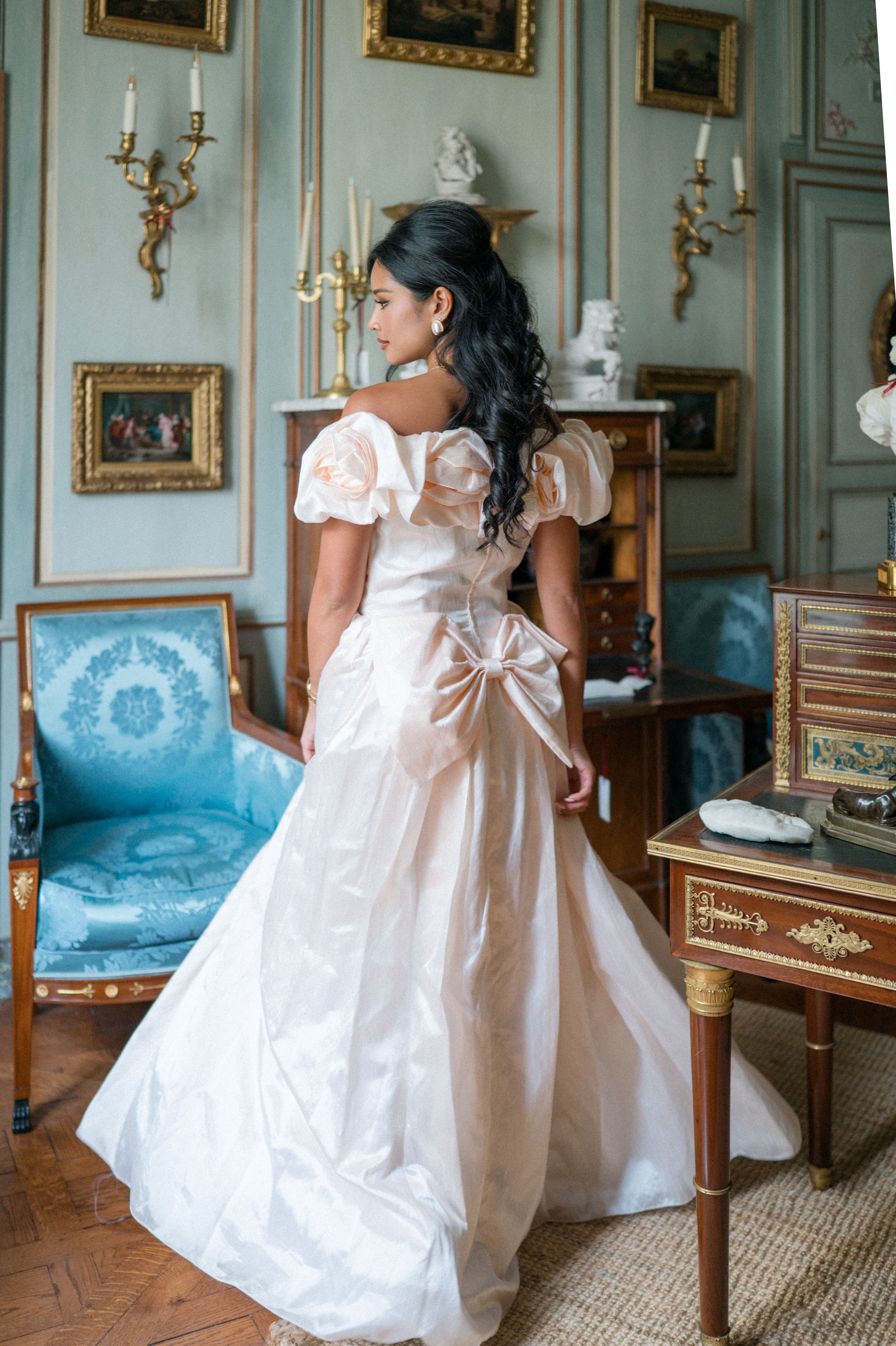Solène Gisèle La mariée Robe Rosalie robe saumon 34 soie