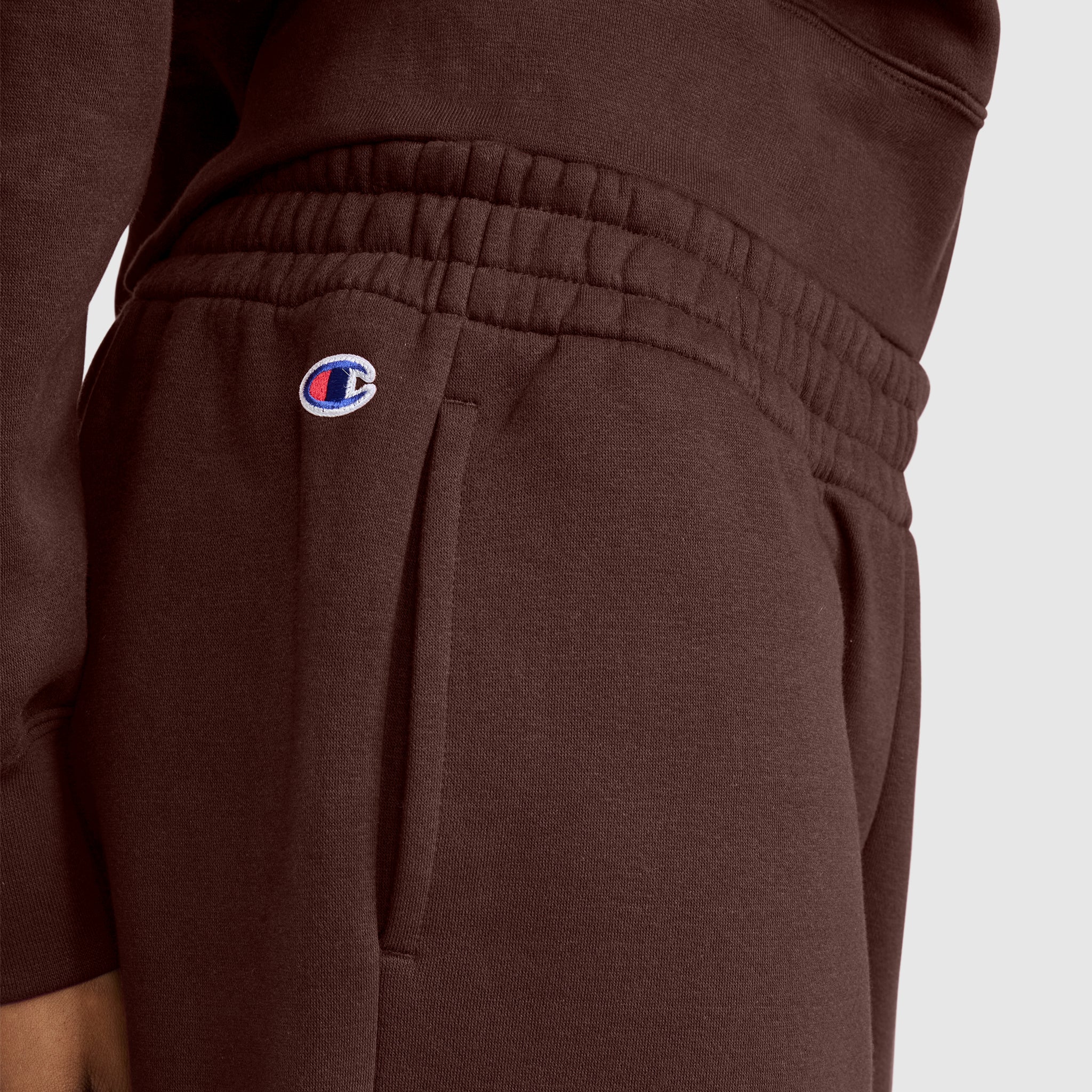 Champion Powerblend Oversized Sweatpants C Logo jogging femme Marron