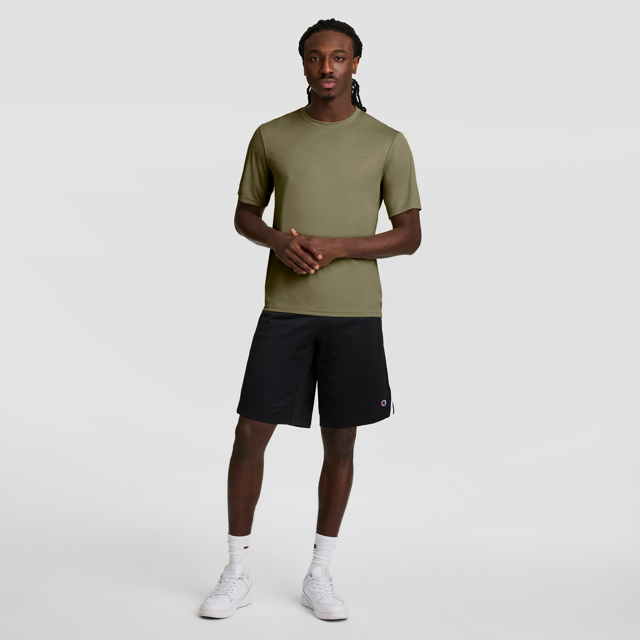 Champion Sport T-Shirt Reflective C Logo Burnt Olive homme