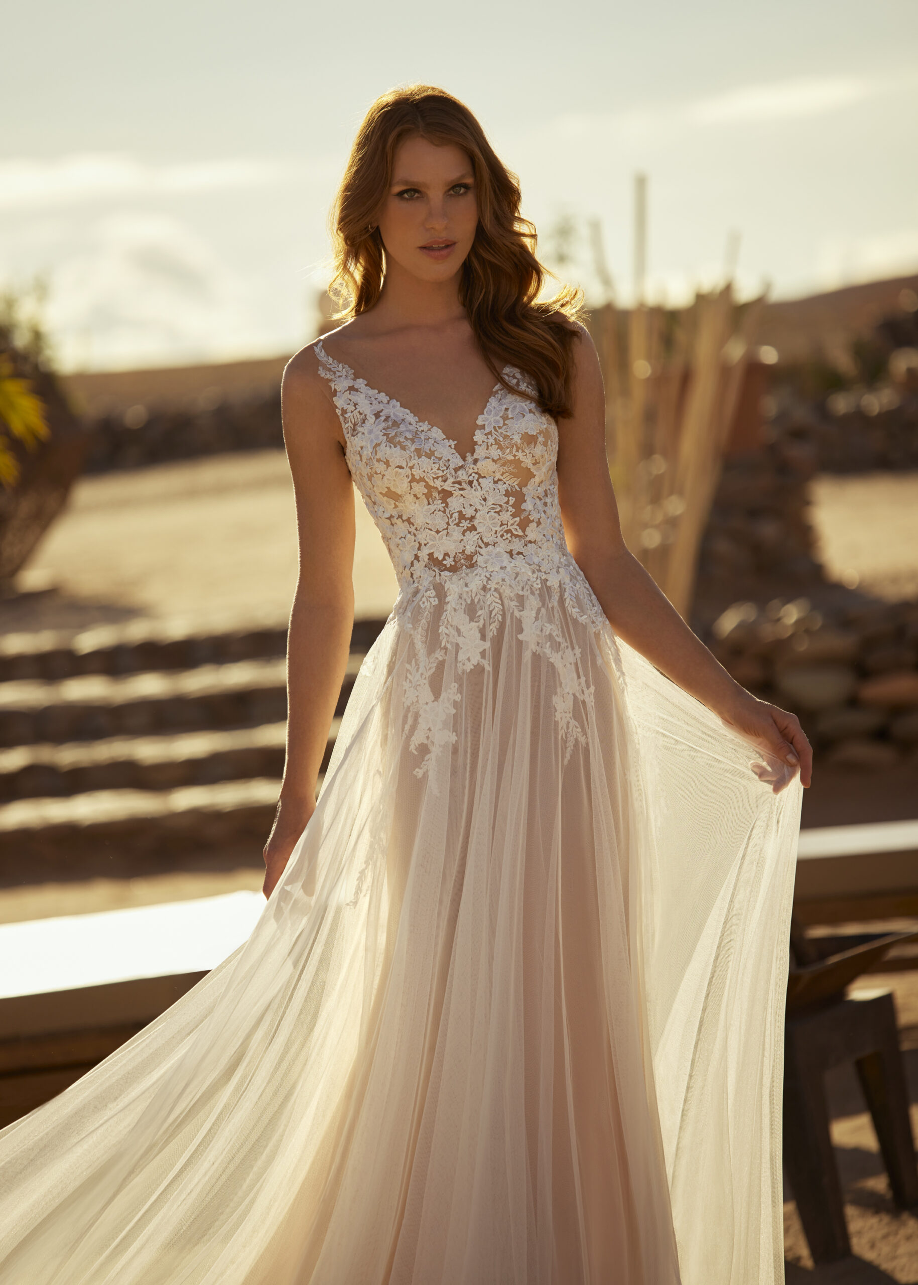 Hervé Paris Cherish Love Collection Cato robe de mariée satin