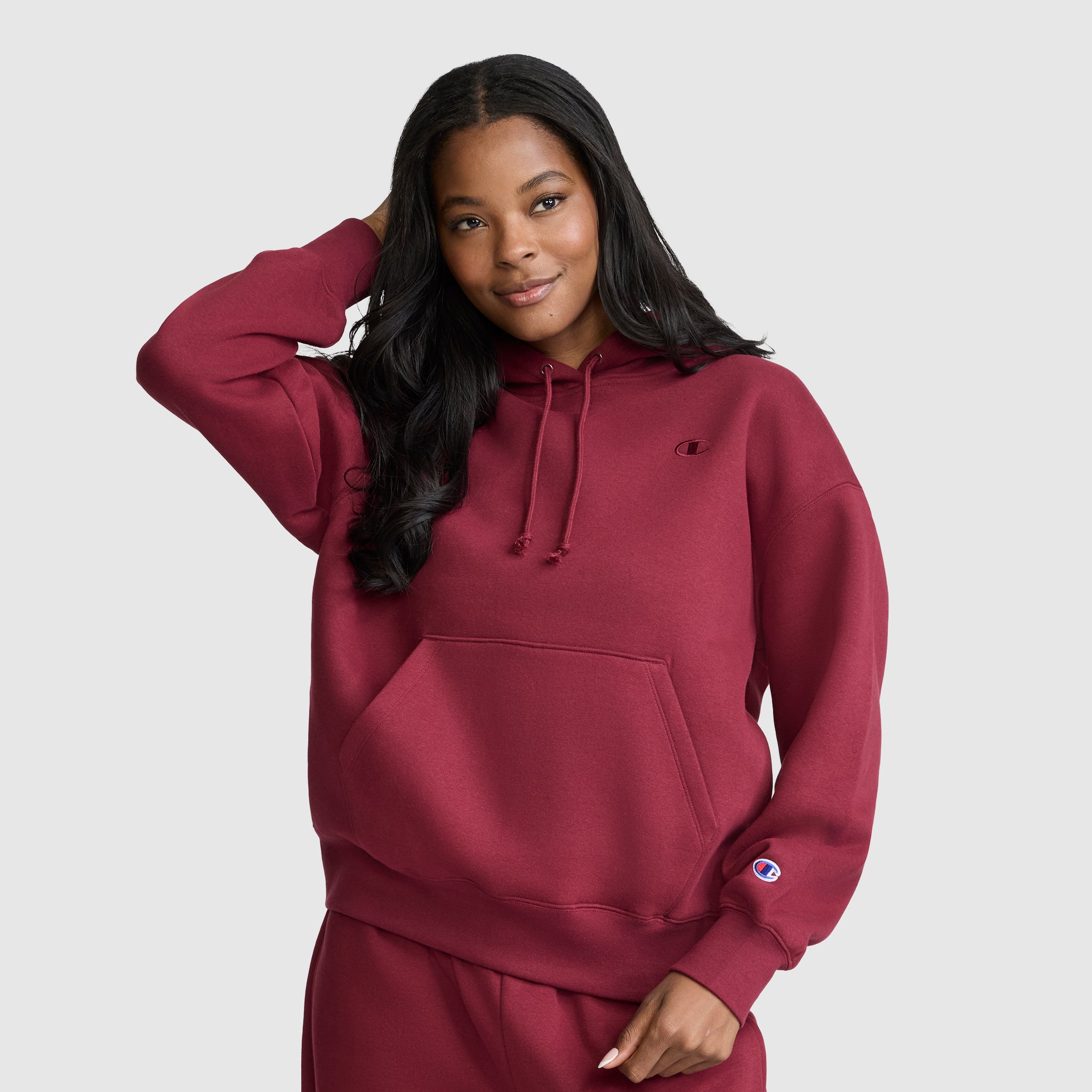 Champion Powerblend Freshman sweat capuche femme Cabernet molleton