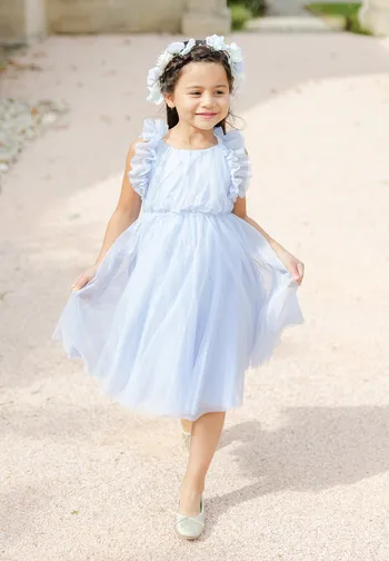 Le Jour de Notre Oui Scarlett robe fille bleu ciel