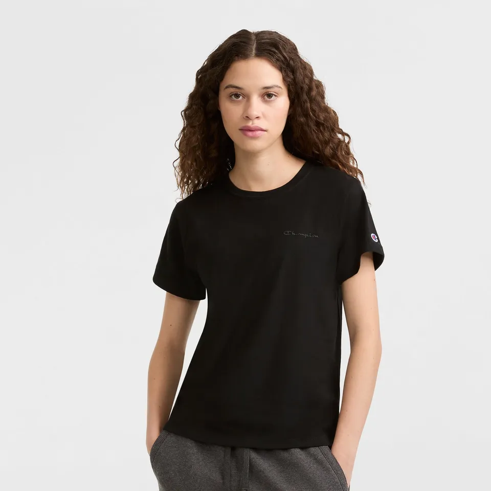 Champion Classic Script T-shirt noir coton col rond