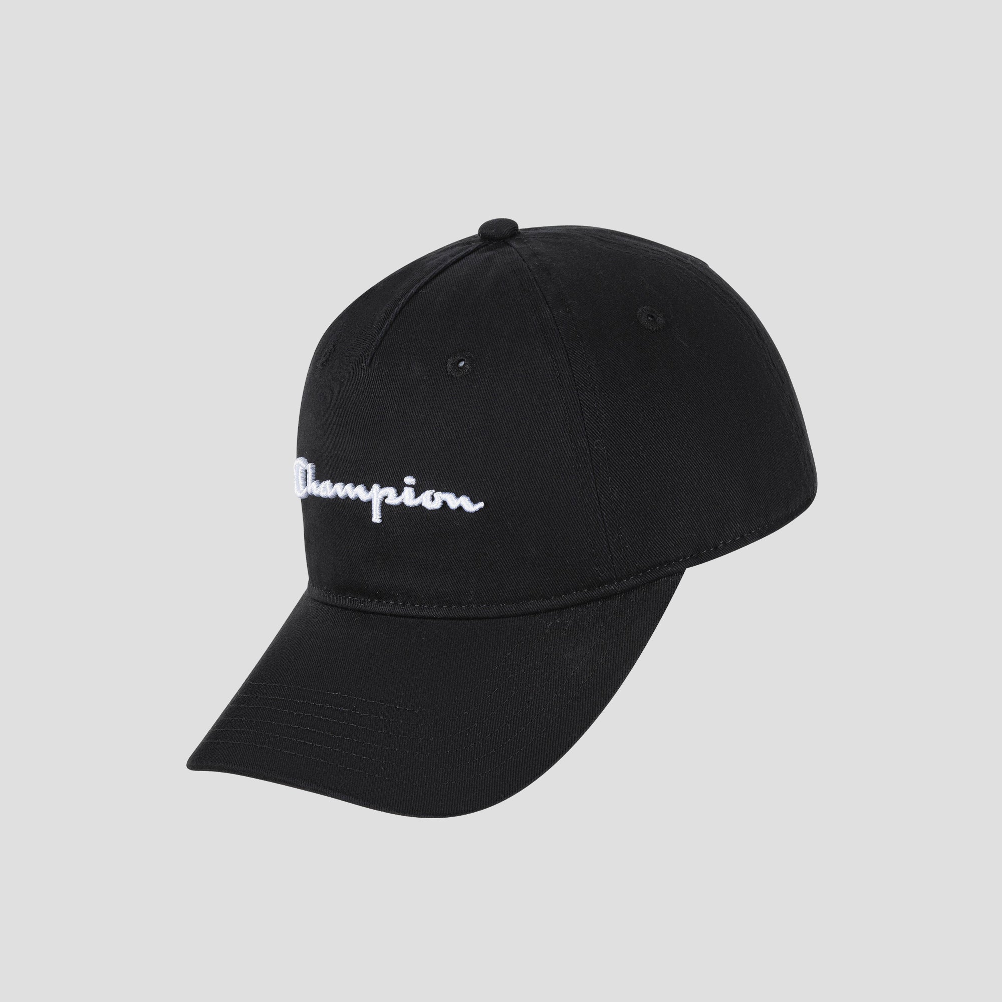 Champion Script Embroidery Adjustable Cap casquette noire coton