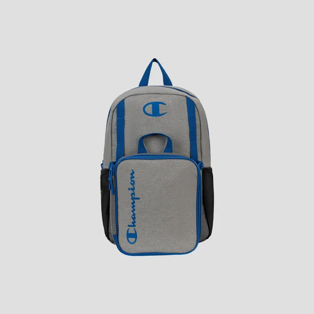 Champion Mode Sac à dos enfant gris bleu avec lunch box