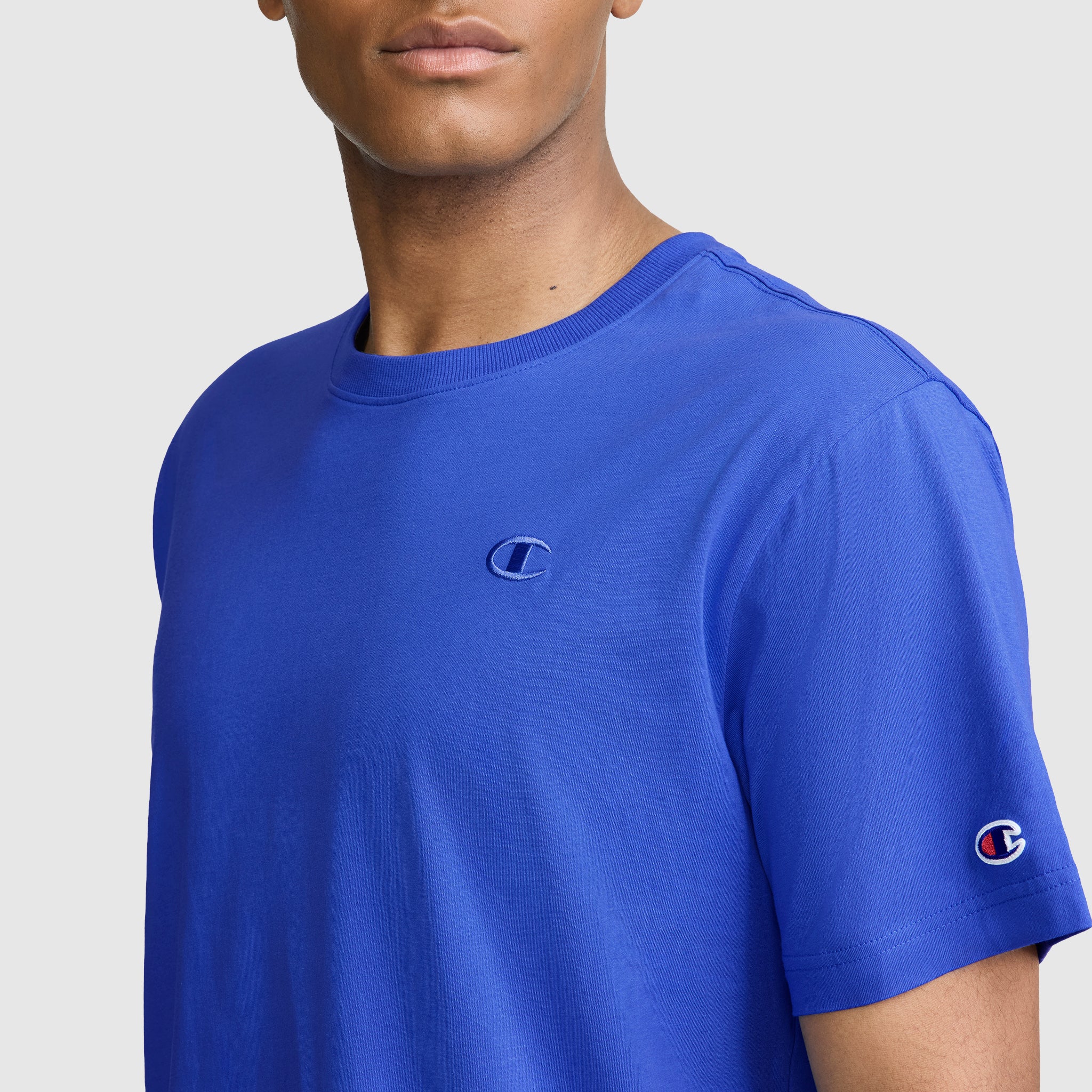 Champion Classic T-Shirt C Logo t-shirt homme Dazzling Blue coton