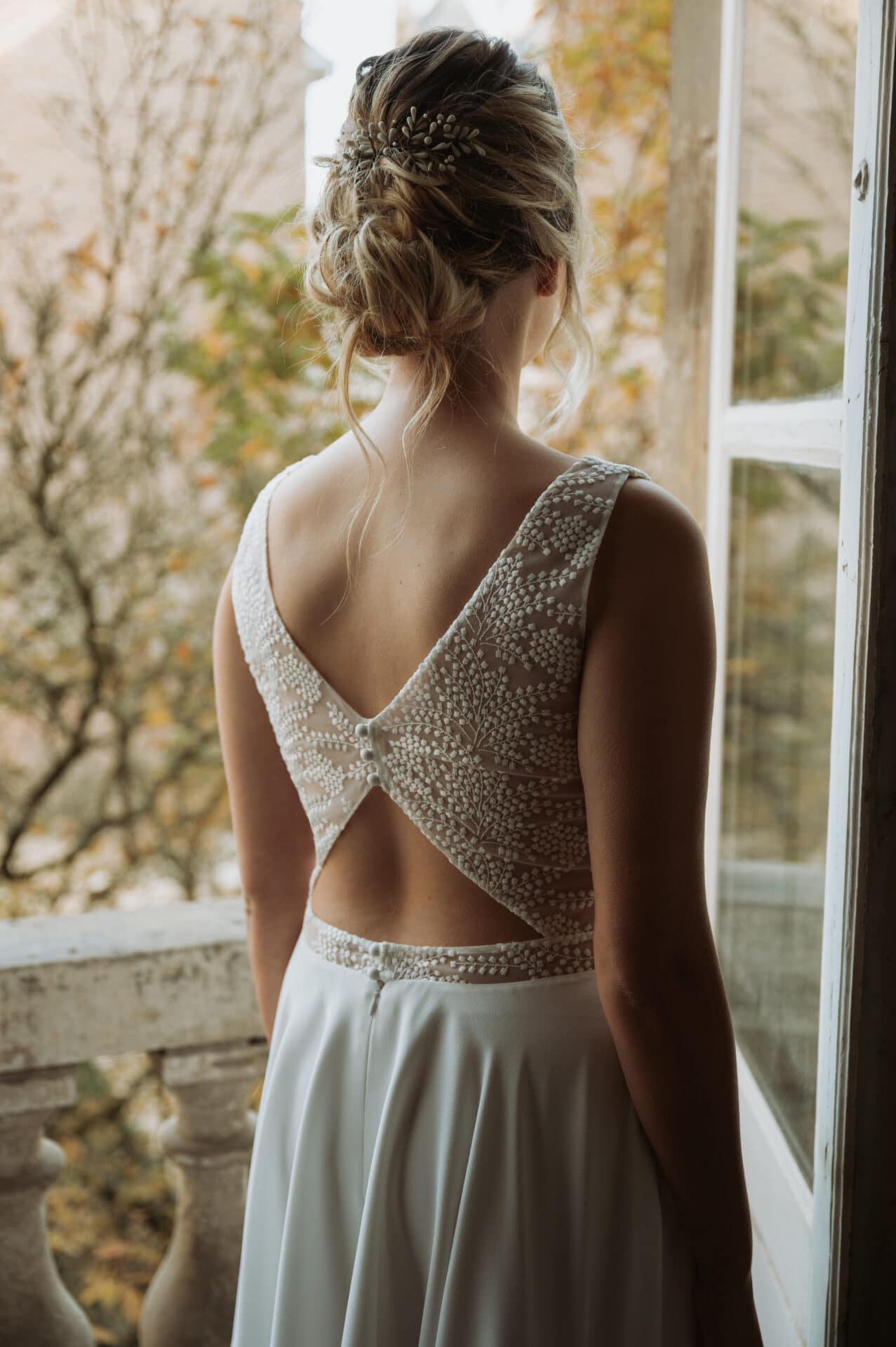 Lambert Création Robe Lou robe courte bustier tulle brodé