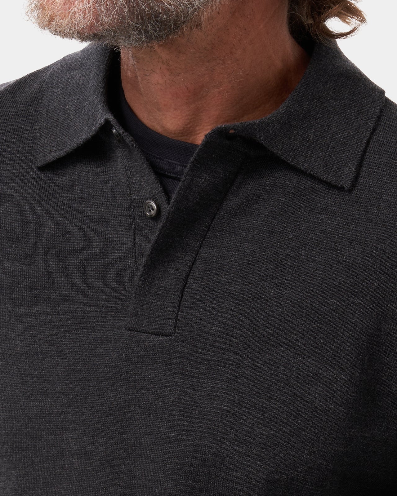 Lafaurie Alessio polo gris chine laine mérinos