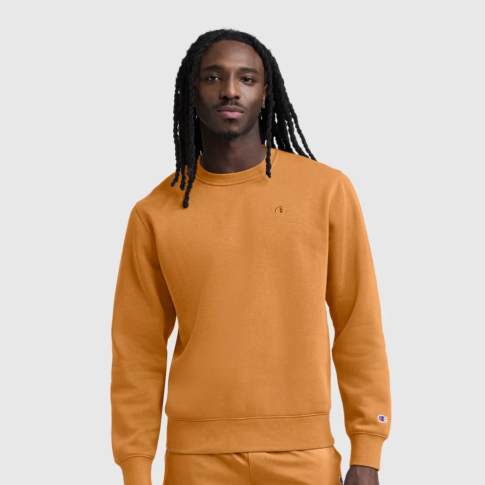 Champion Powerblend Crewneck C Logo sweat-shirt orange Ginger