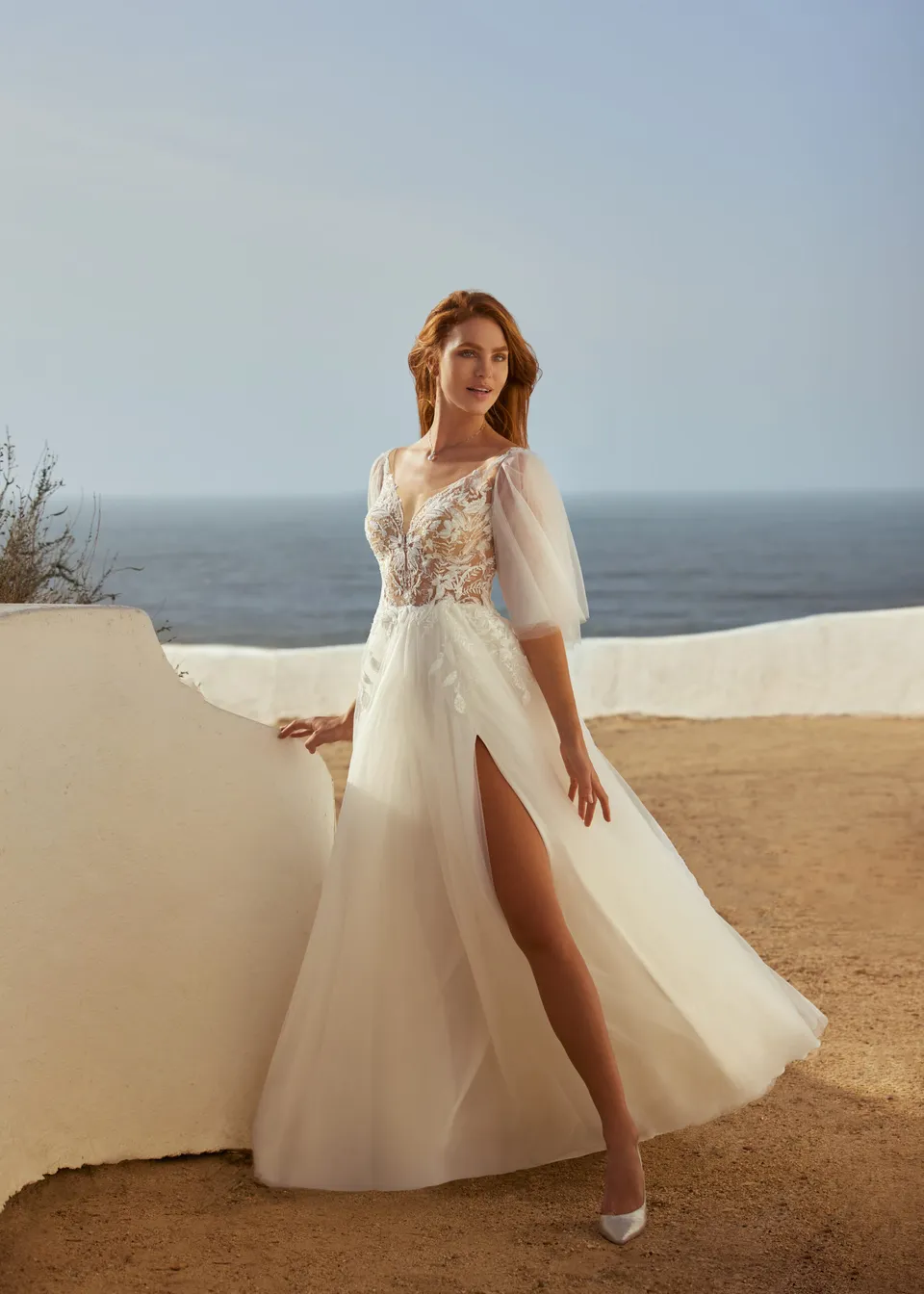 Hervé Paris Cherish Love Coral robe de mariée dentelle