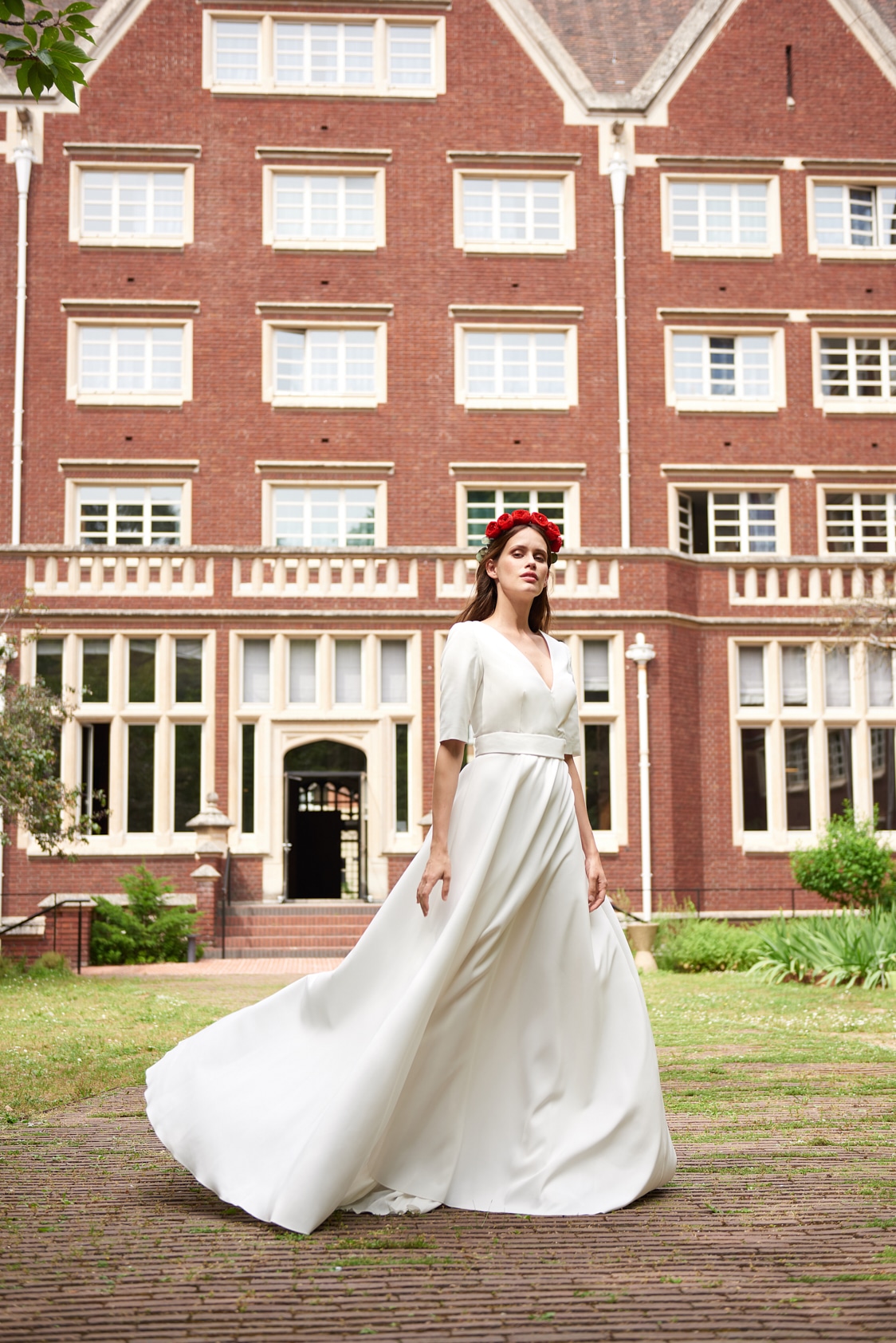 Maison Floret Sur-mesure Fred robe de mariée satin duchesse