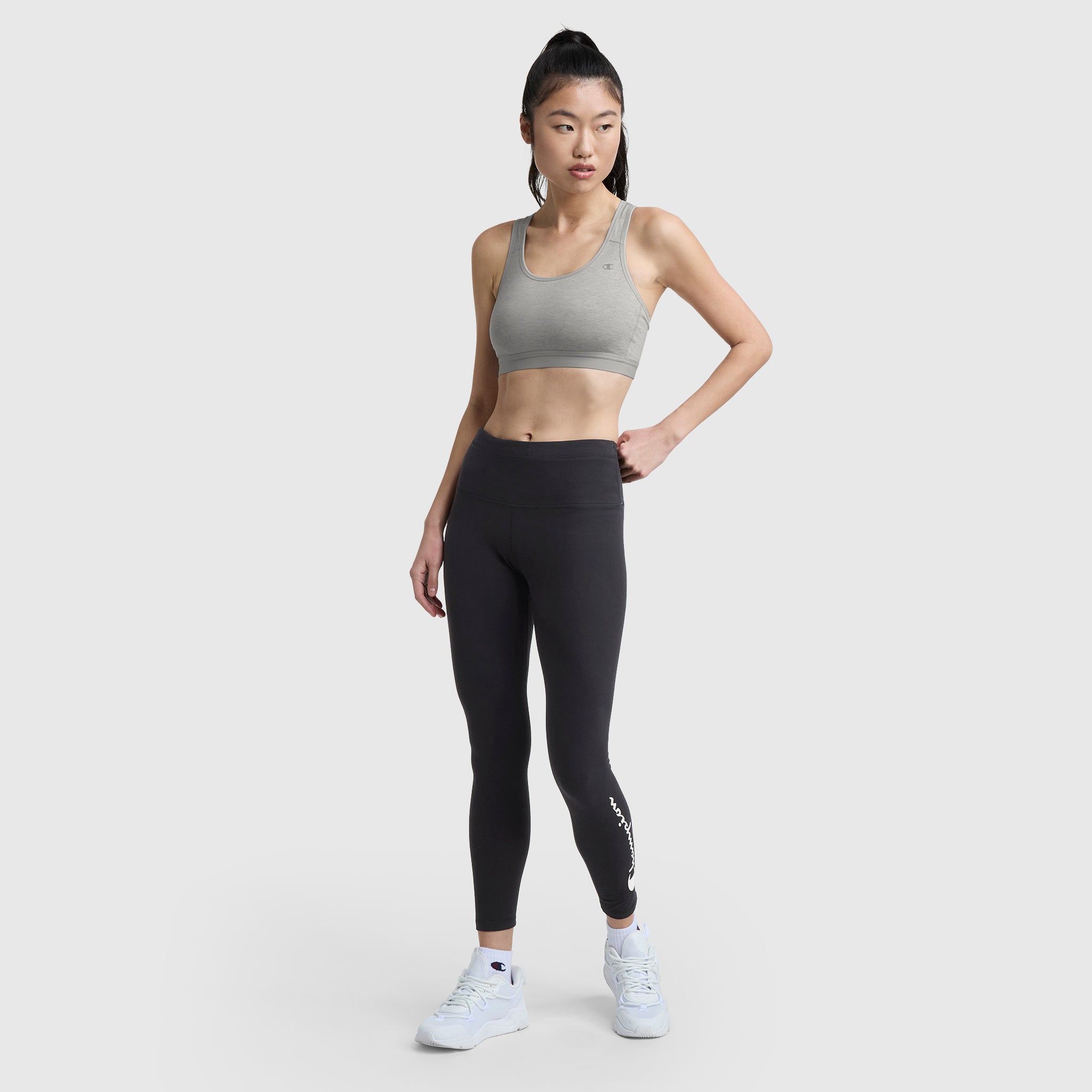 Champion Compression C Logo brassière Oxford Grey maintien modéré