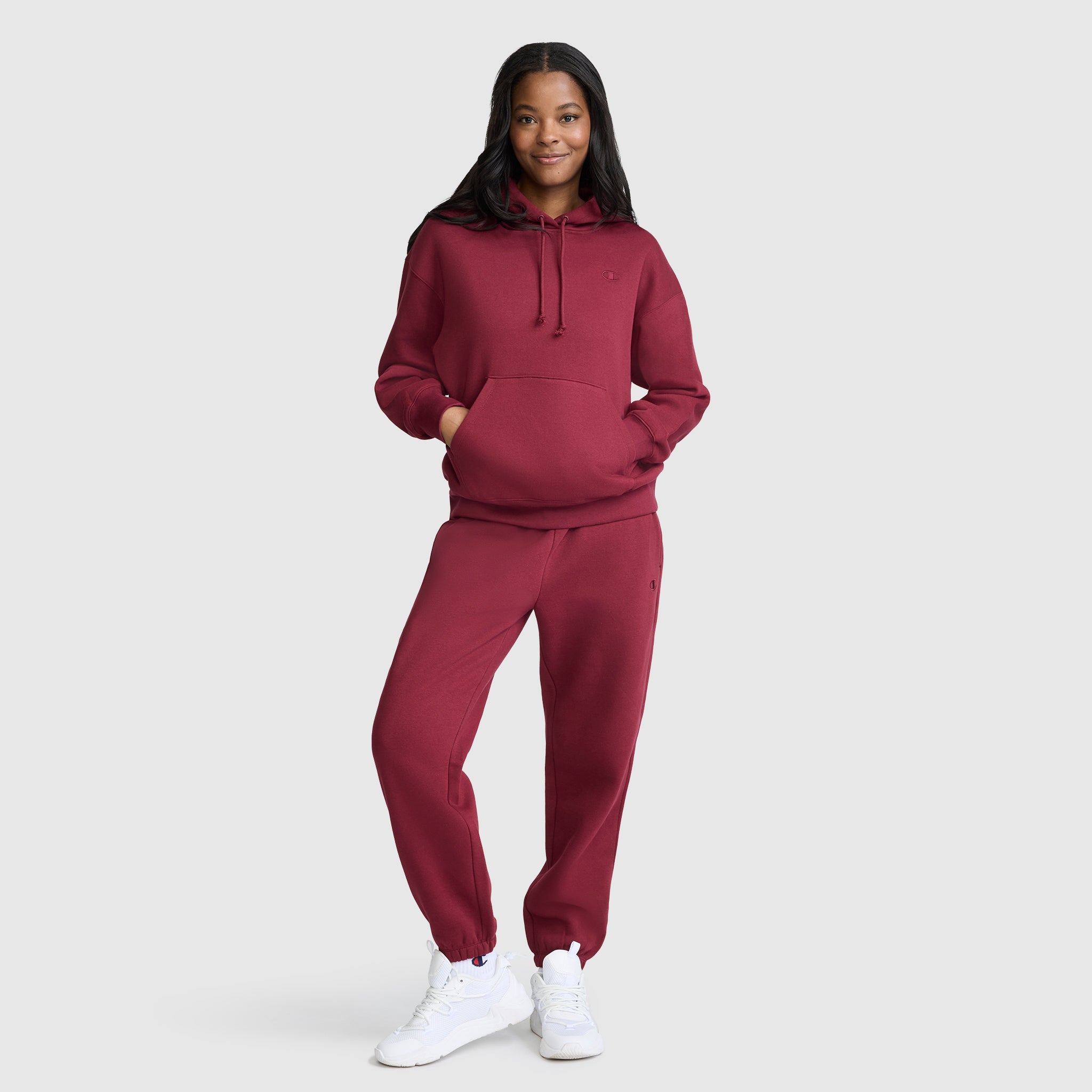 Champion Powerblend Freshman sweat capuche femme Cabernet molleton