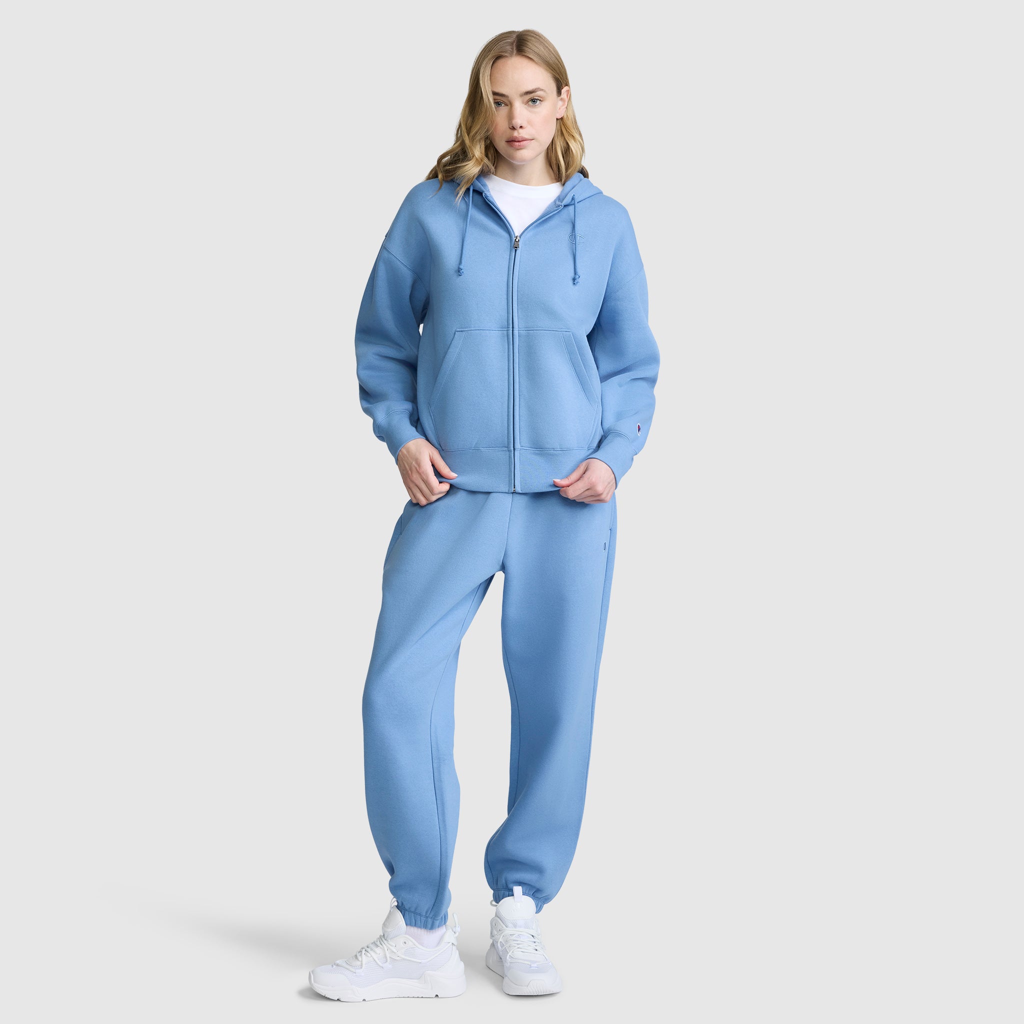 Champion Powerblend sweat zippé femme riviera molleton
