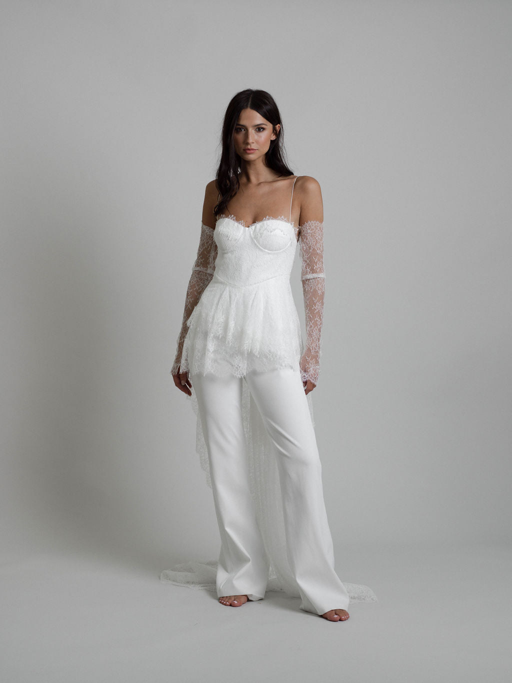 Rime Arodaky Bridal Cosmic combinaison mariage crêpe dentelle