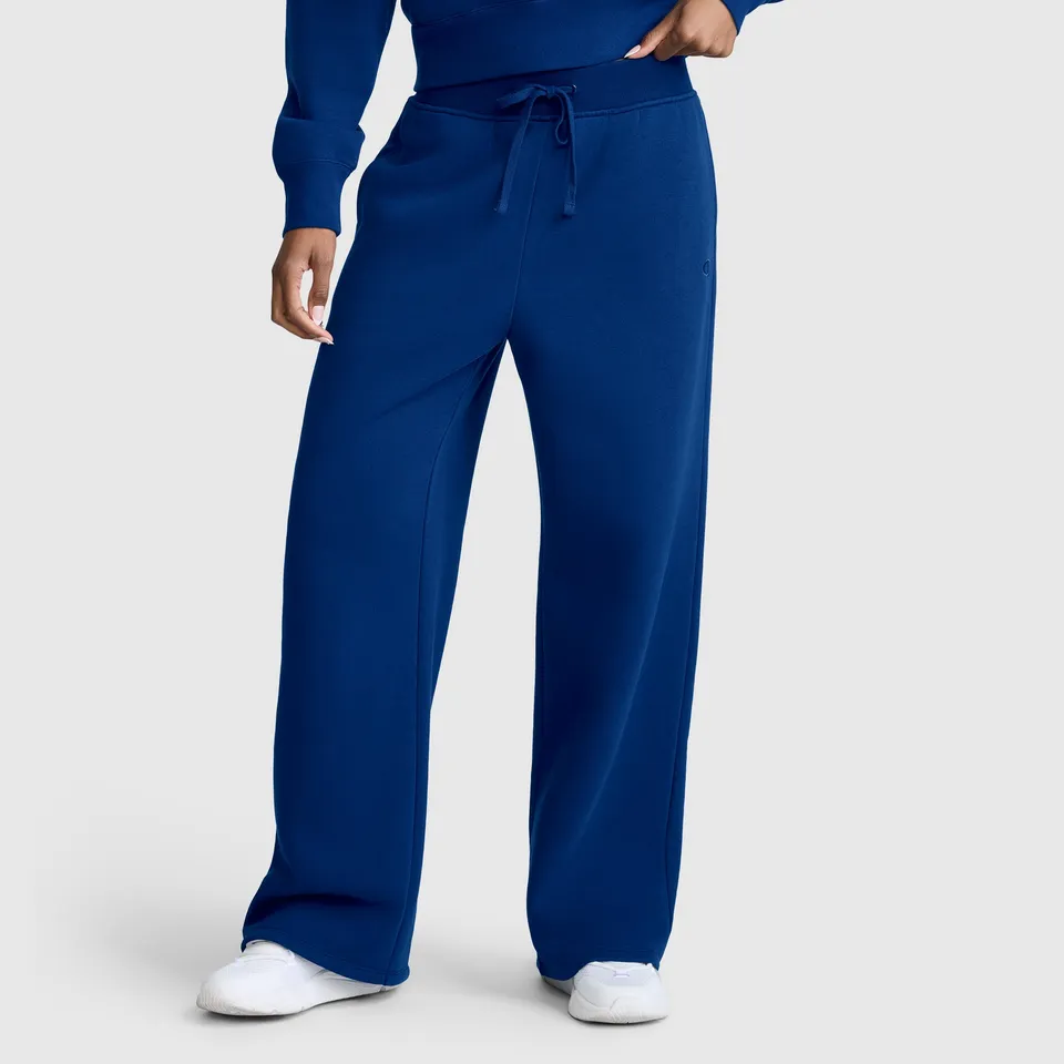 Champion Wide Leg Fleece pantalon jogging bleu marine molleton