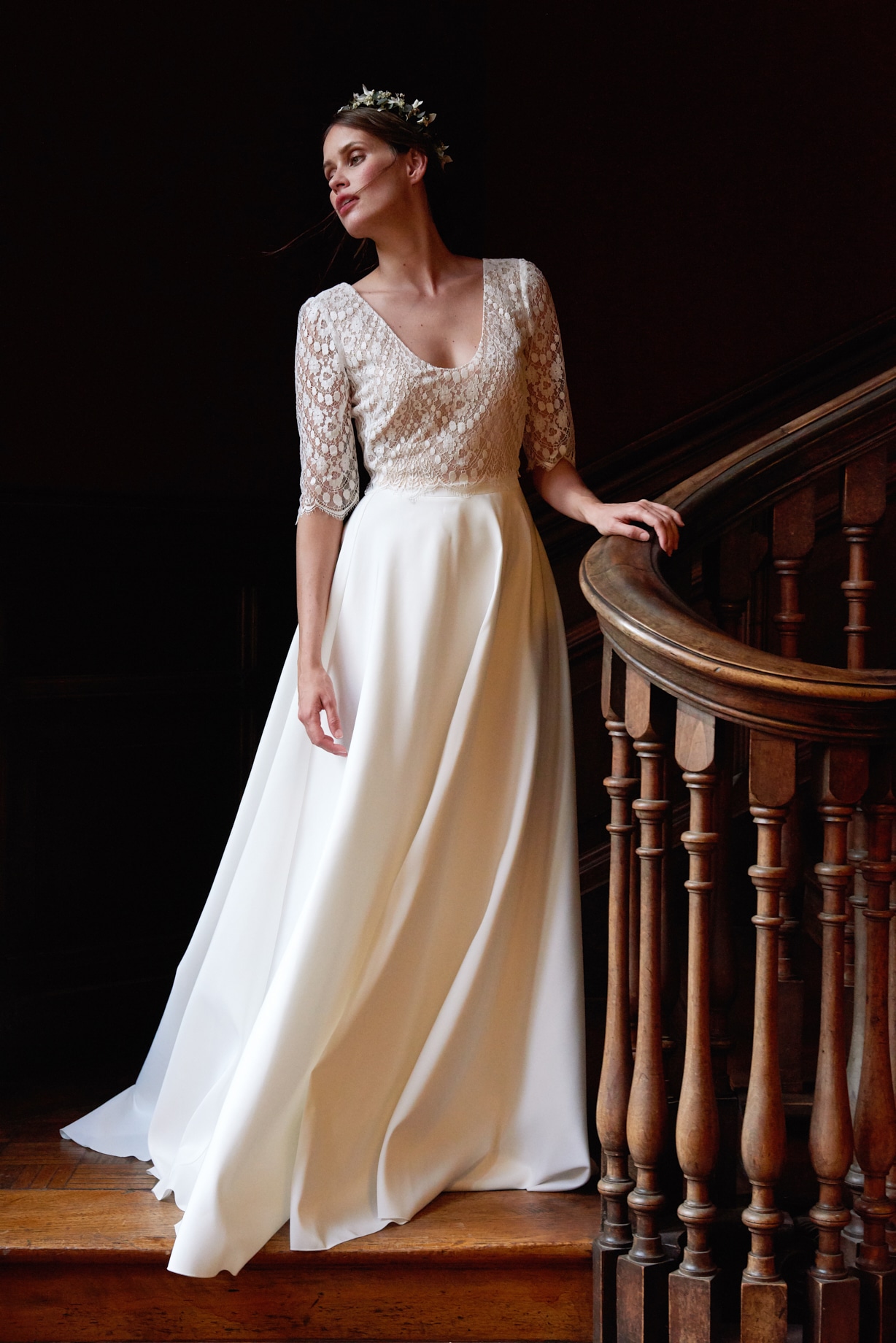 Maison Floret Prêt-à-marier Narcisse top dentelle Calais