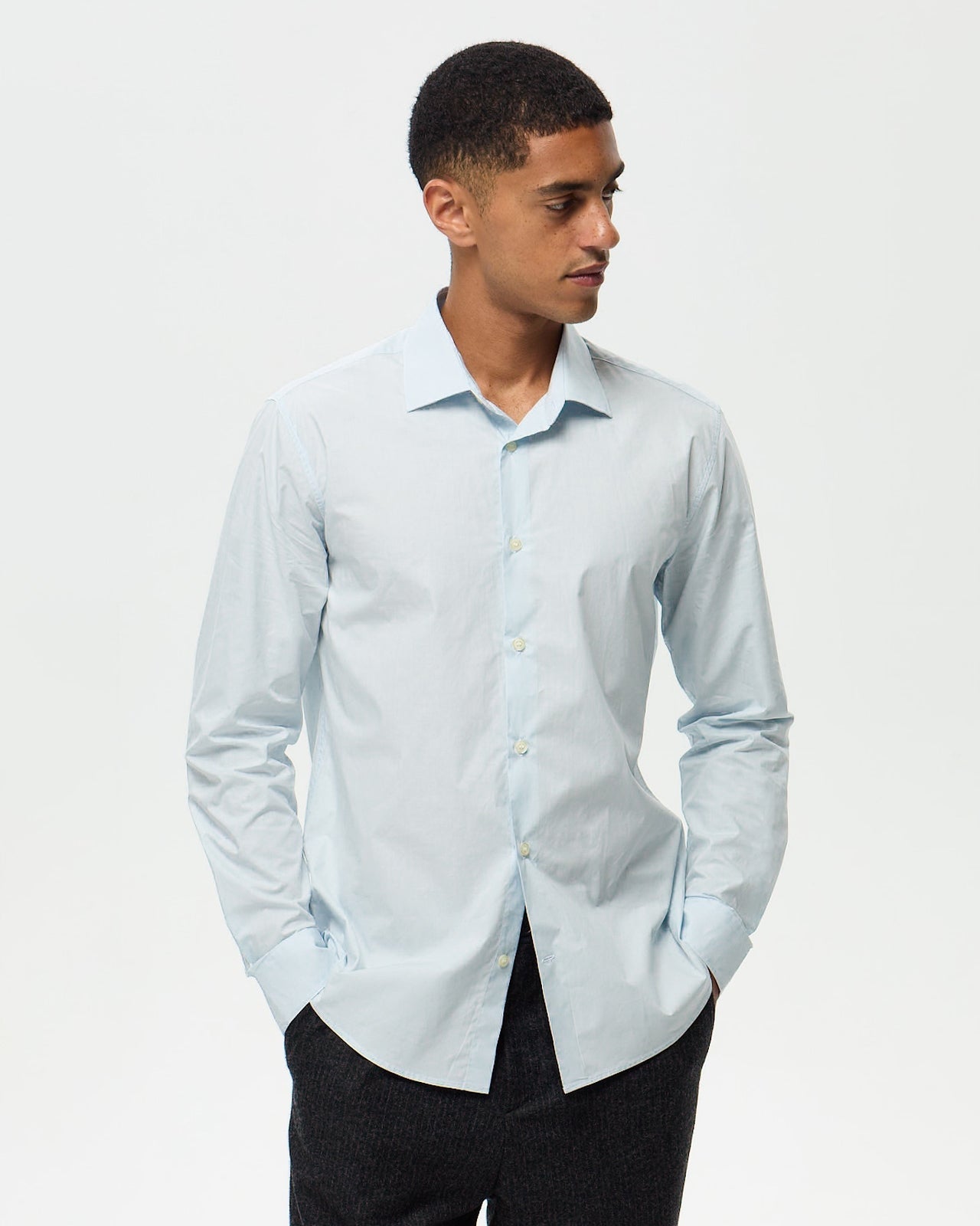 LAFAURIE POPELINE Chemise Homme Bleu Azur Semi-Ajustée