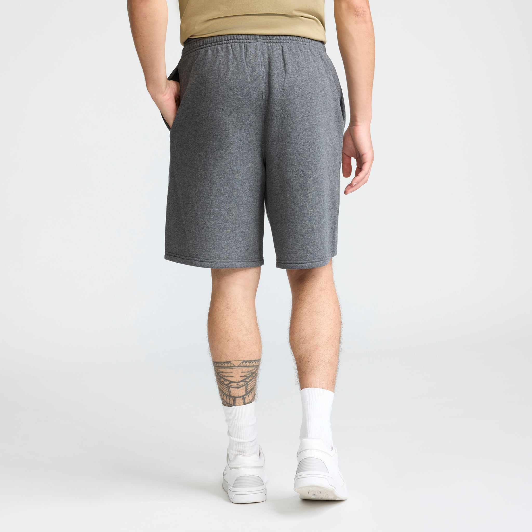 Champion Powerblend 10" Short molleton Granite Heather coton homme