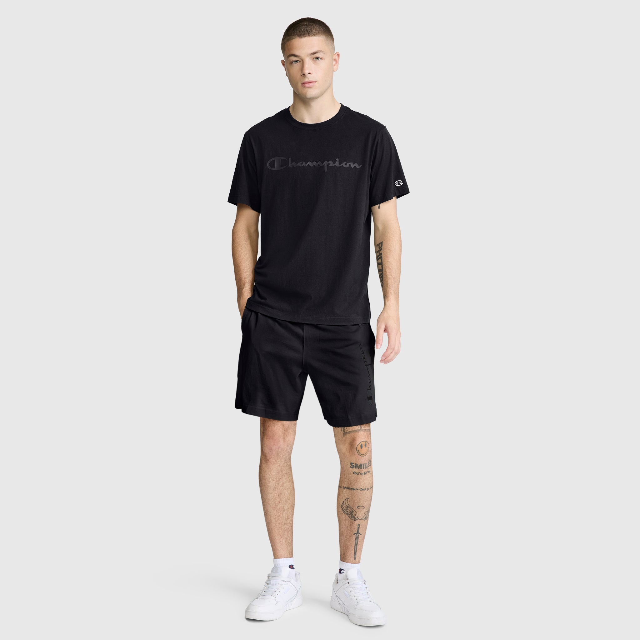 Champion Classic Graphic T-shirt homme noir 100% coton