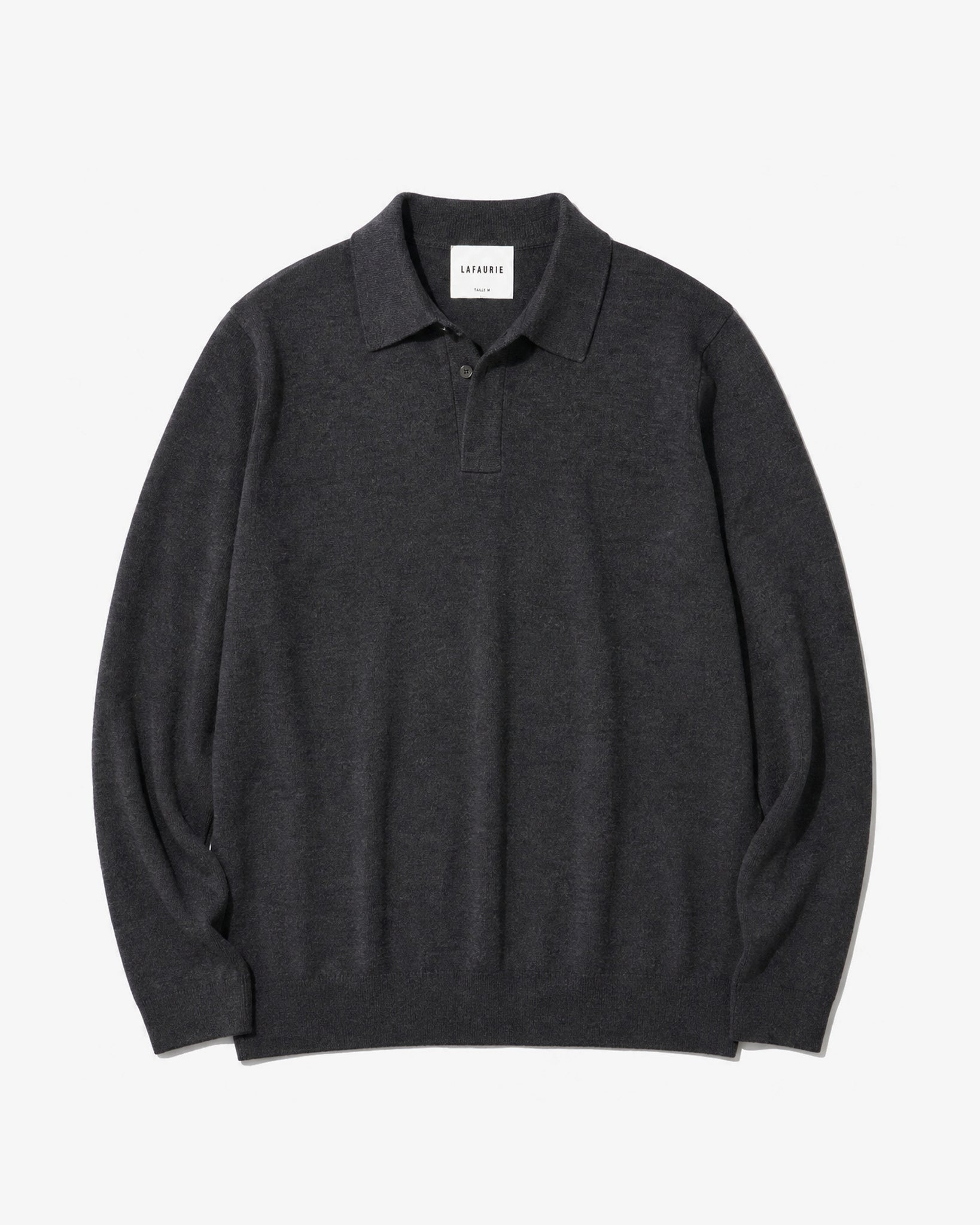 Lafaurie Alessio polo gris chine laine mérinos