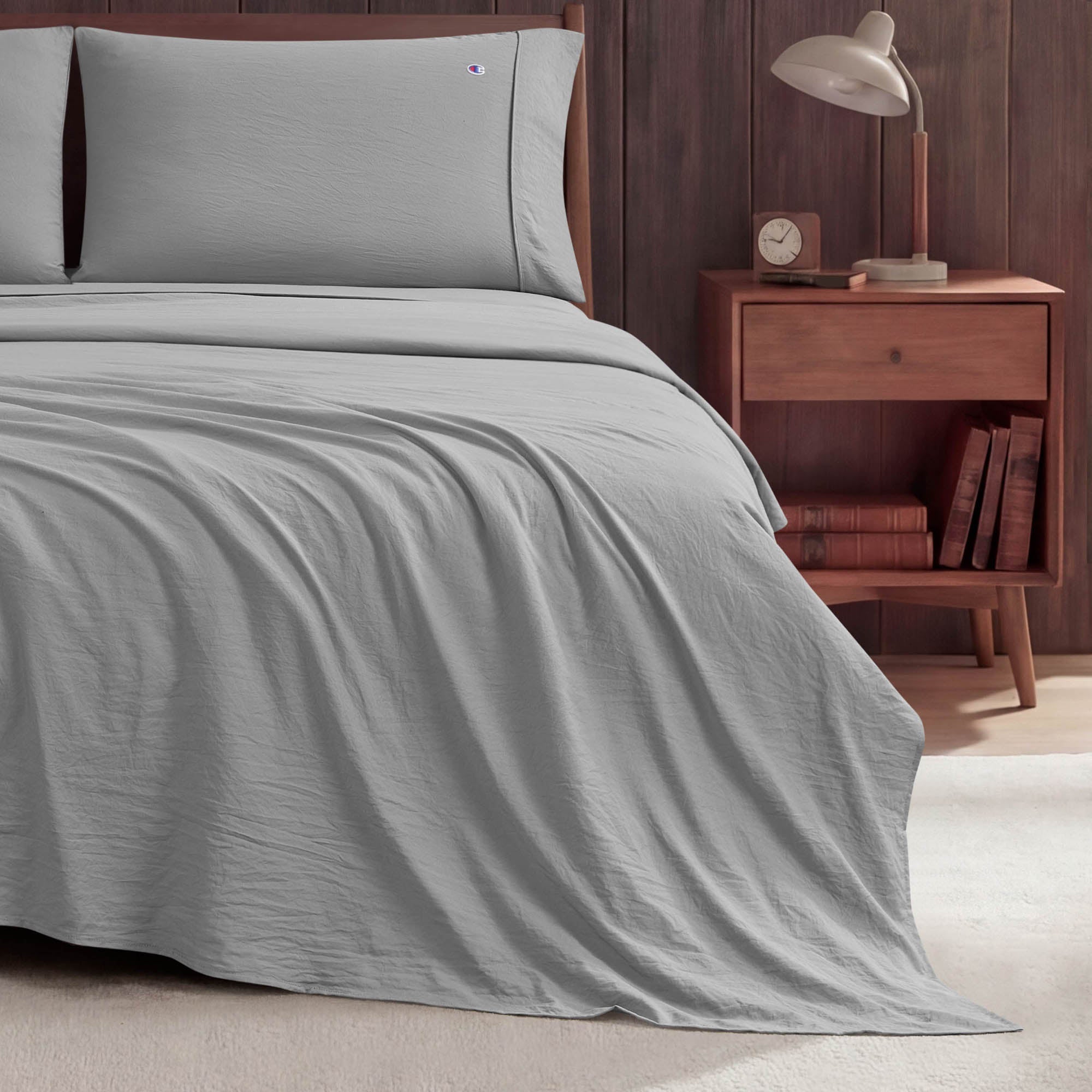 Champion Peak Comfort parure drap microfibre gris
