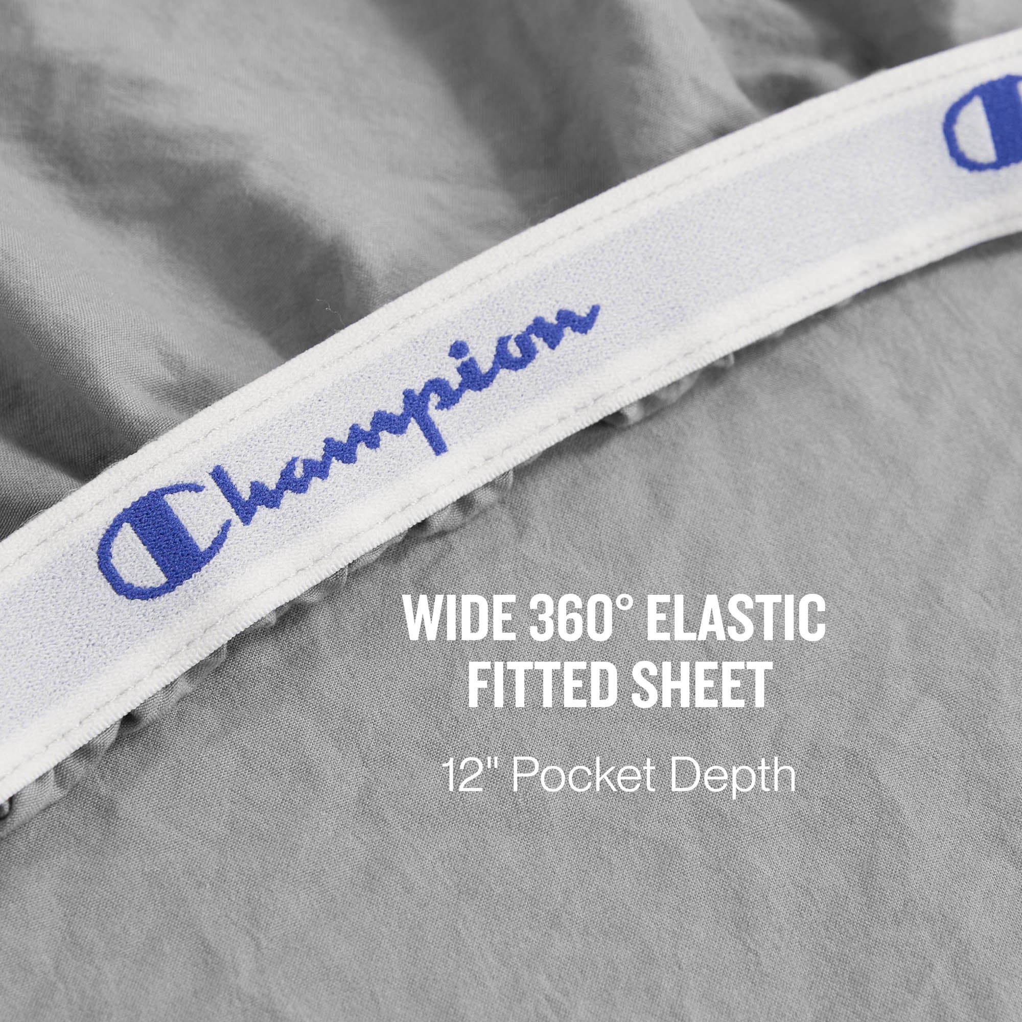 Champion Peak Comfort parure drap microfibre gris