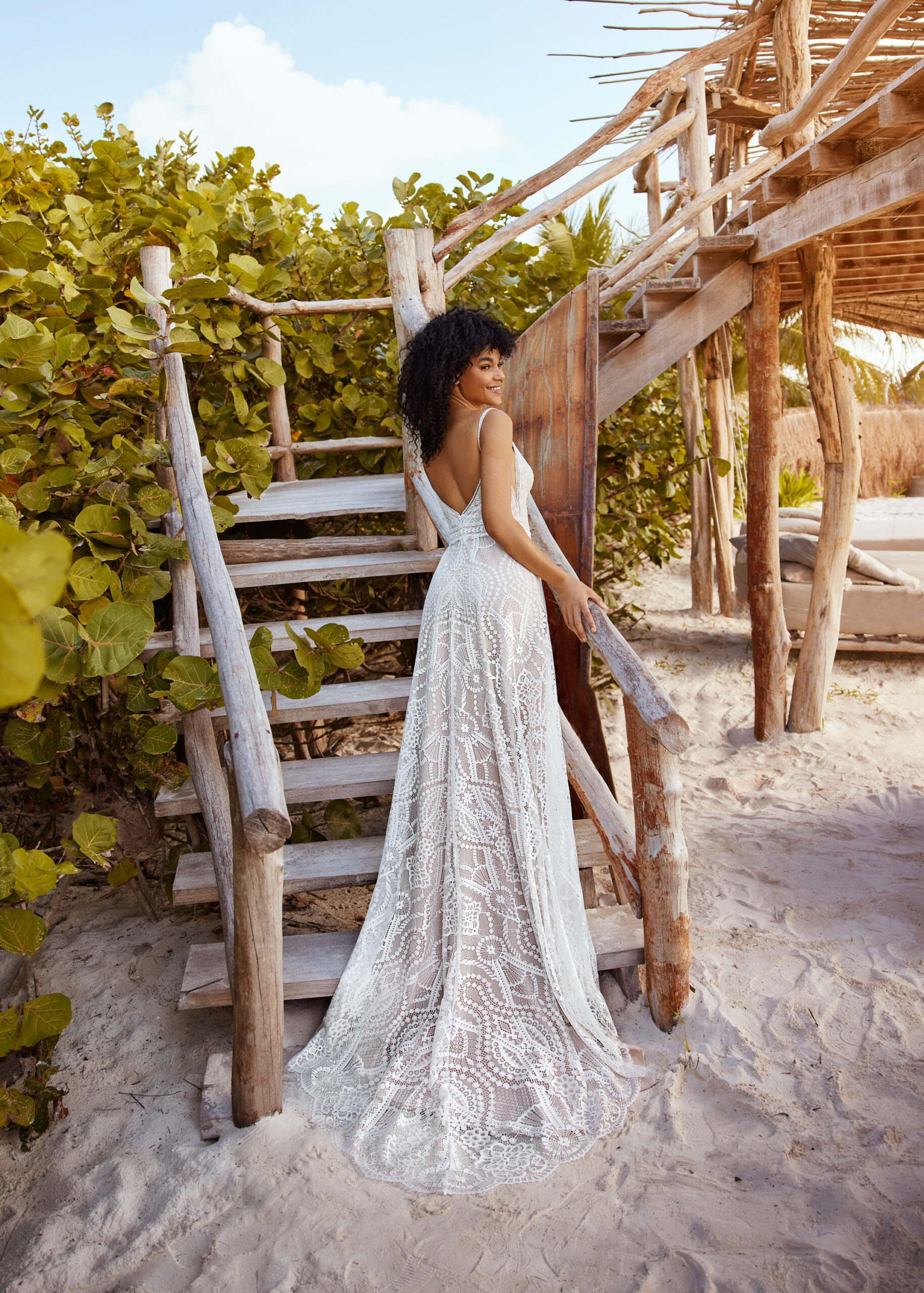 Hervé Paris Mystical Collection Babs robe de mariée satin droite