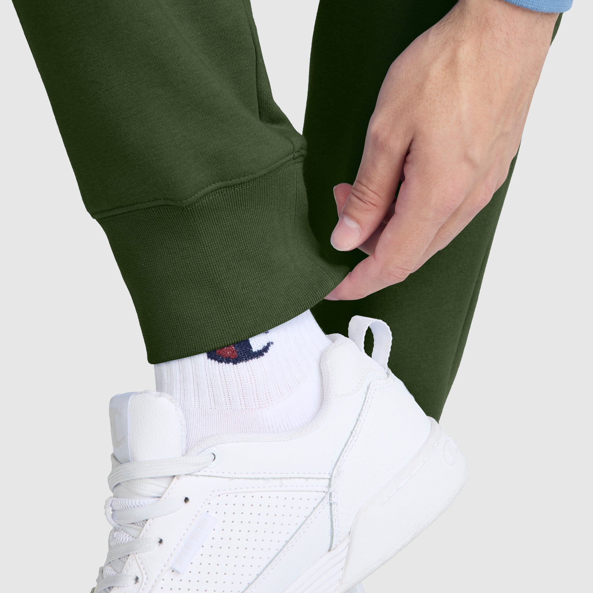 Champion Powerblend Joggers C Logo jogging femme vert coton
