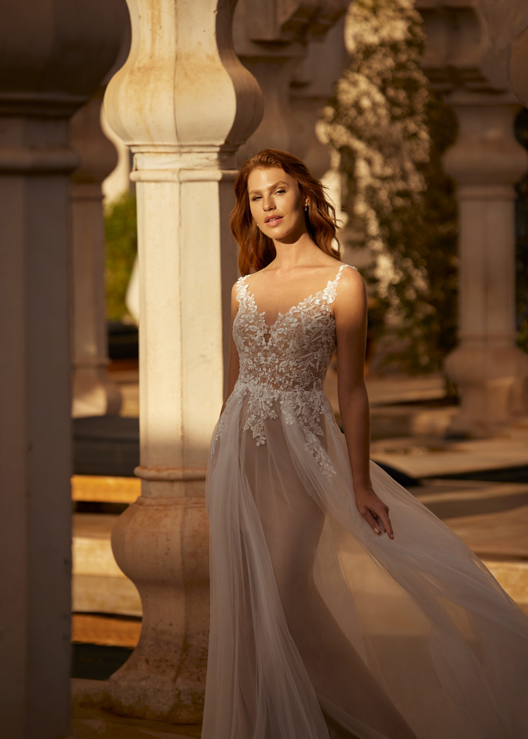 Hervé Paris Cherish Connie robe de mariée droite satin
