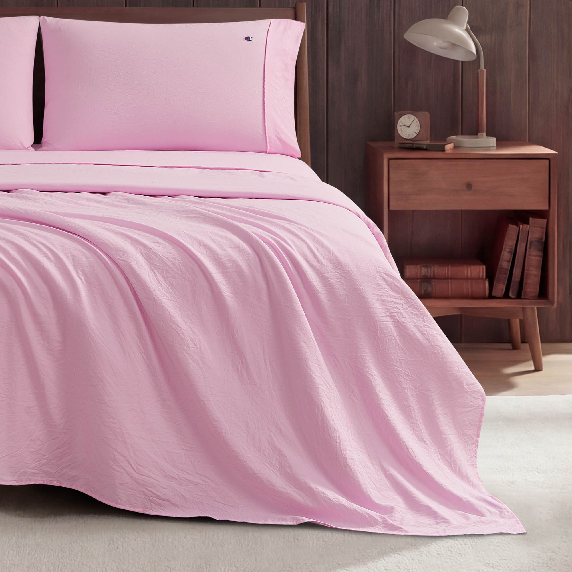 Champion Peak Comfort Parure de draps rose Queen