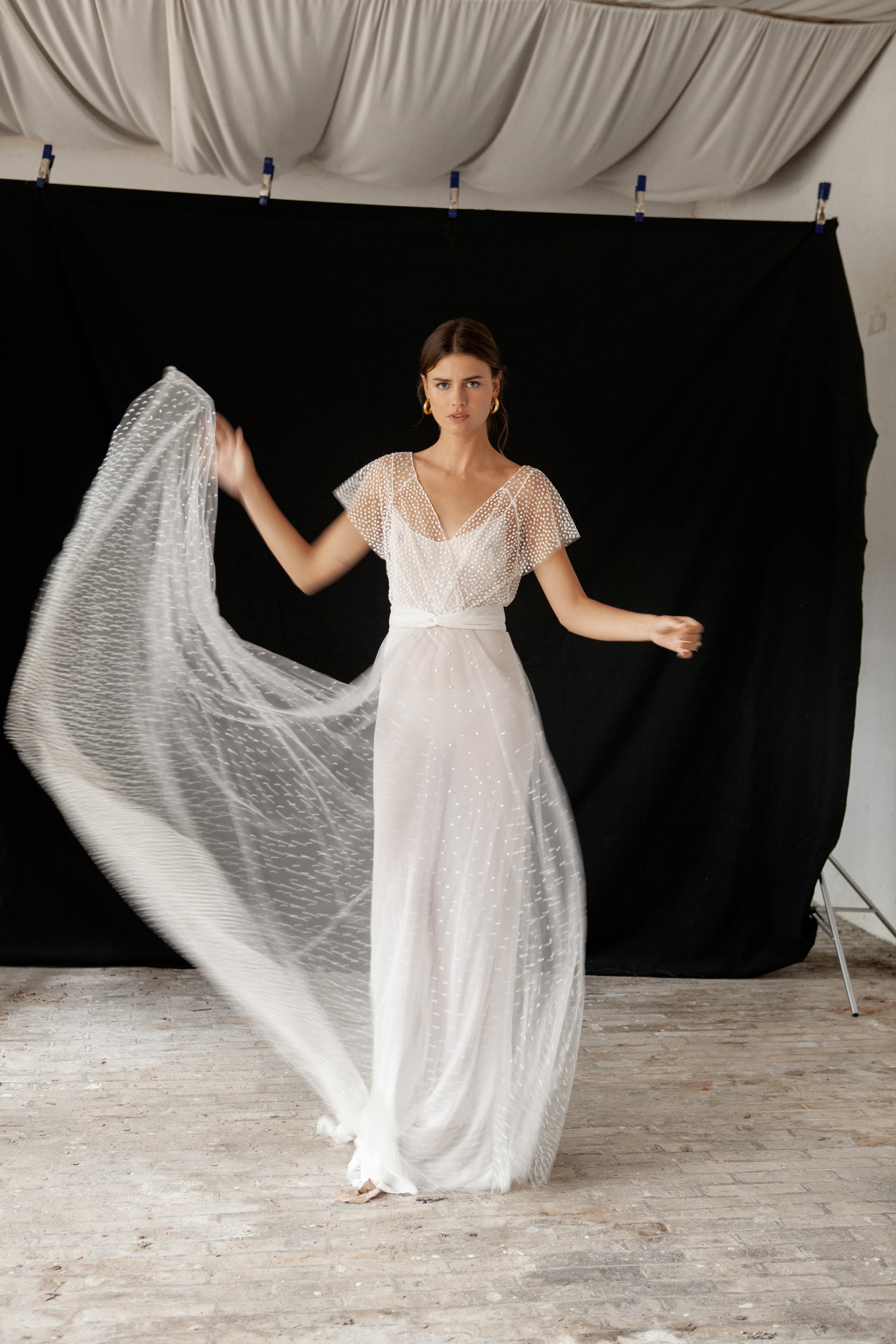 Maison Floret Sur-mesure André robe de mariée tulle plumetis