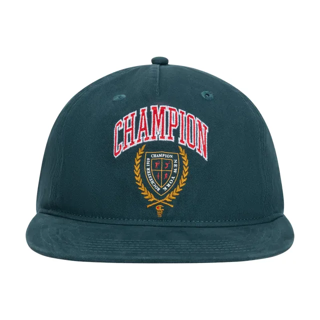 Champion Laurel Shield casquette plate vert foncé coton taille unique