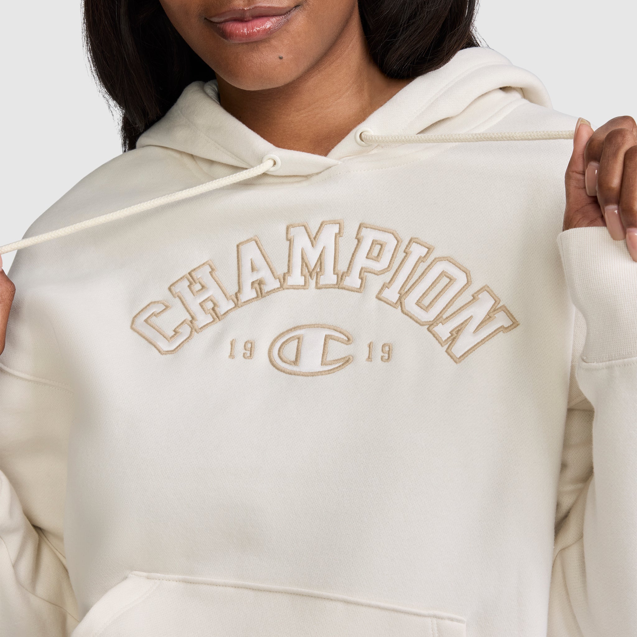 Champion Hoodies Fleece Hoodie Satin sweat beige Unbleached