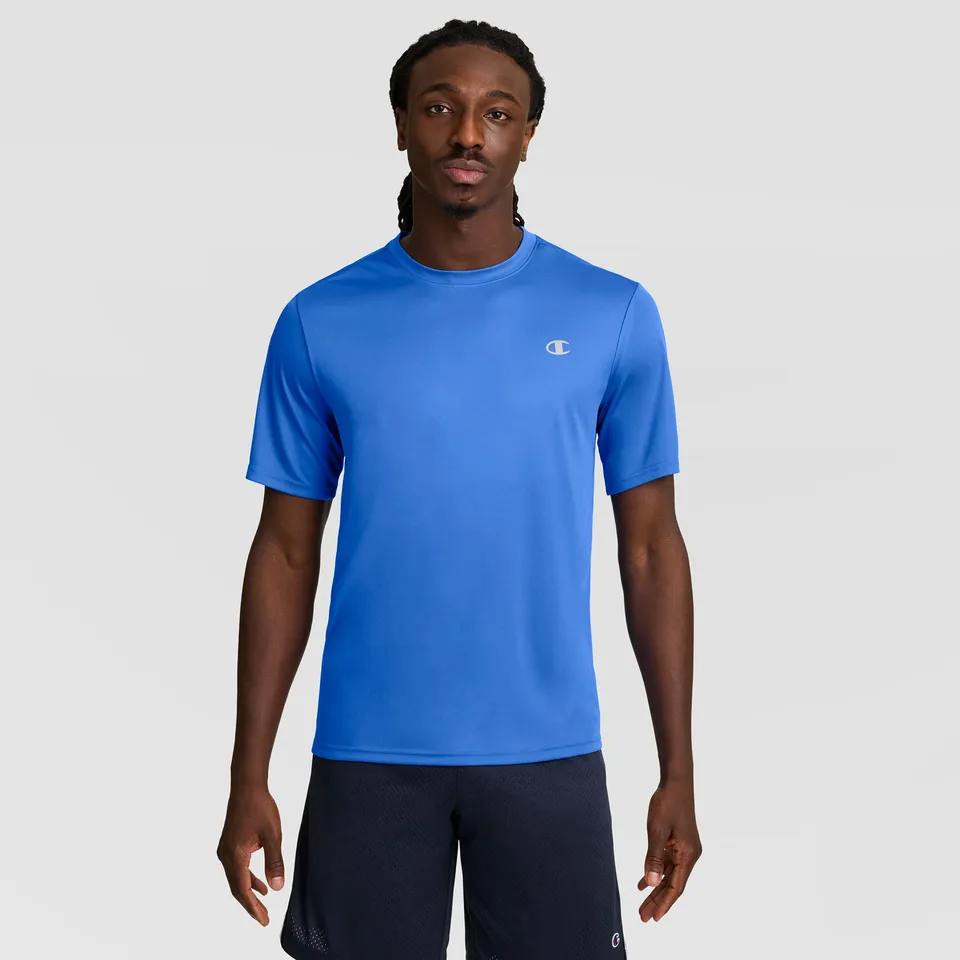 Champion Sport T-Shirt Reflective C Logo tee-shirt homme Nebulas Blue bleu