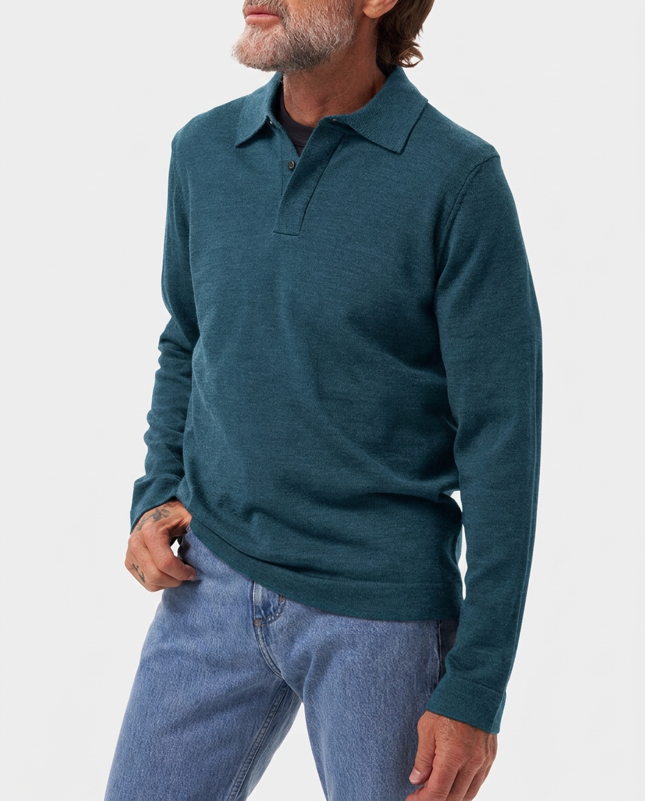 LAFAURIE ALESSIO polo bleu Lazuli laine mérinos homme S-XXL